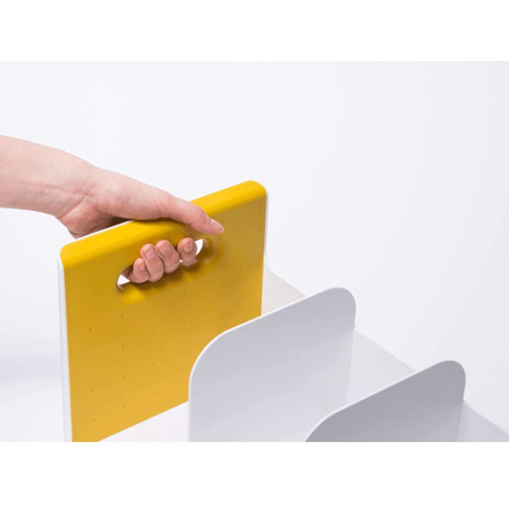 Modern Plastic Bookends - Yellow Cute Classic Book Supports for Home & Office, Perfect for Organizing Bookshelves, Desks, and Kids' Rooms