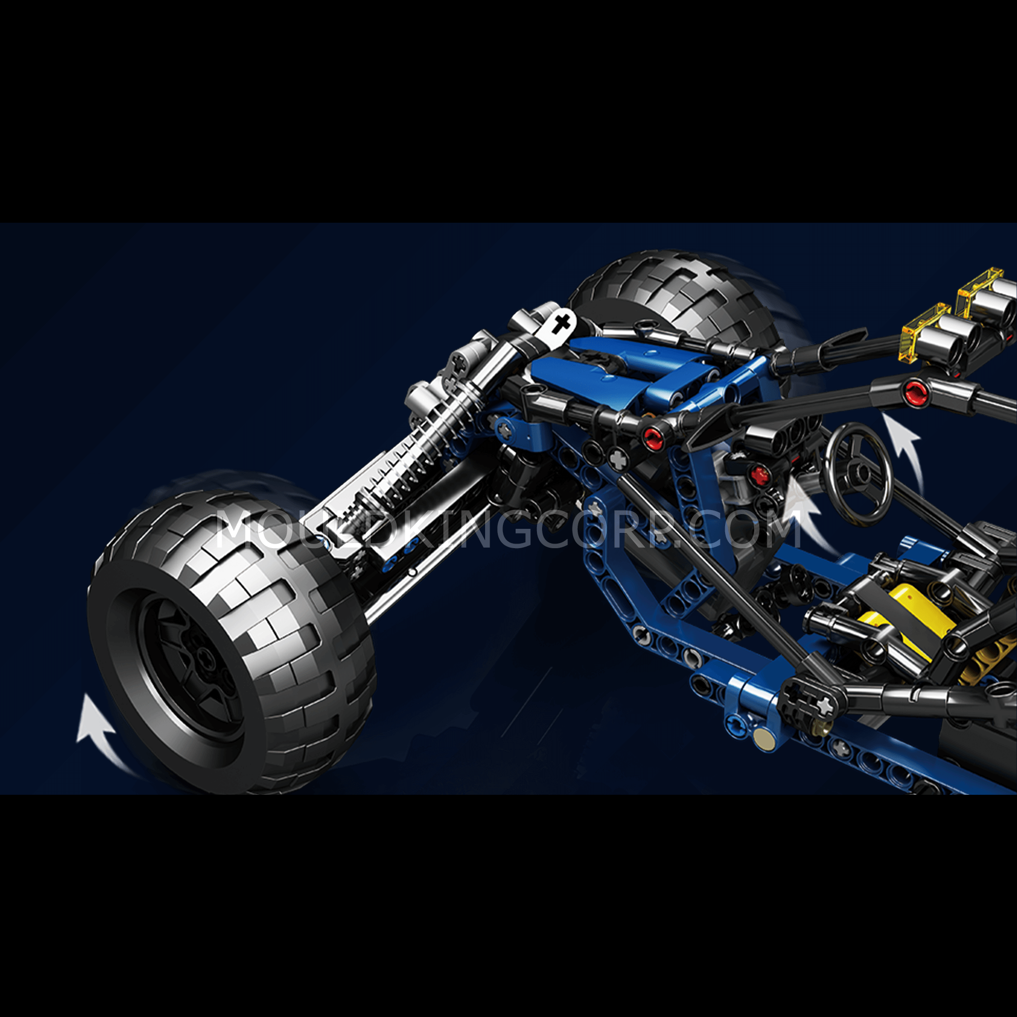 MOULD KING 18018 Lightning Buggy Remote Control Car Building Kit - 532 PCS STEM Toy for Kids & Adults, Perfect for Indoor Racing & Outdoor Adventure Play