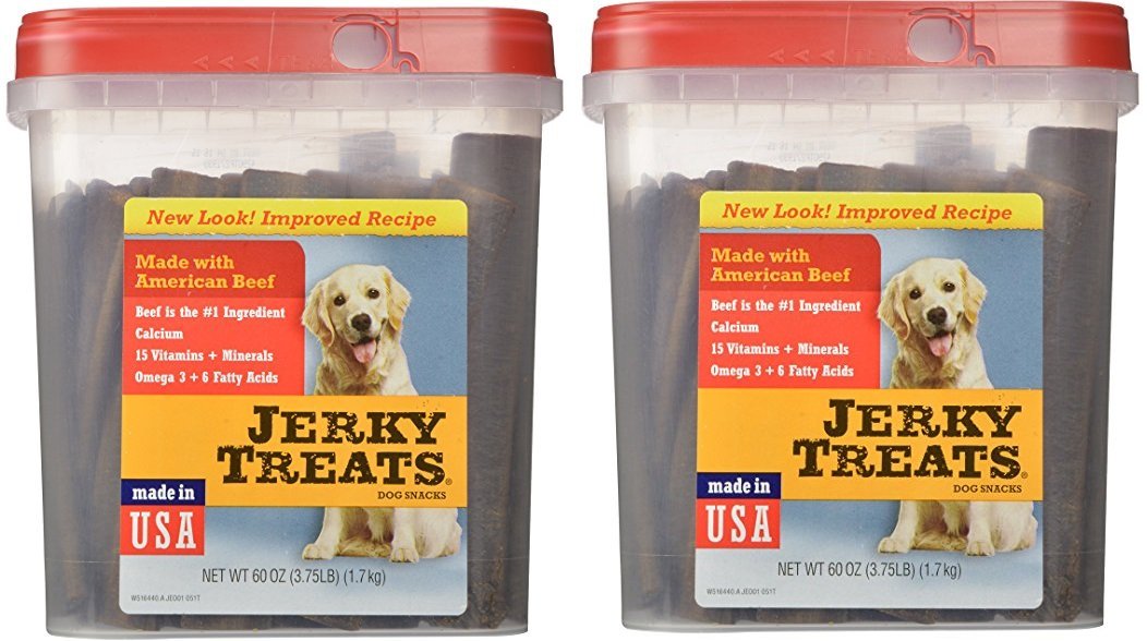 Premium Tender Beef Jerky Strips for Dogs - High Protein Dog Treats, 60oz (2 Pack) - All-Natural Chewy Snacks for Training, Rewards & Dental Health