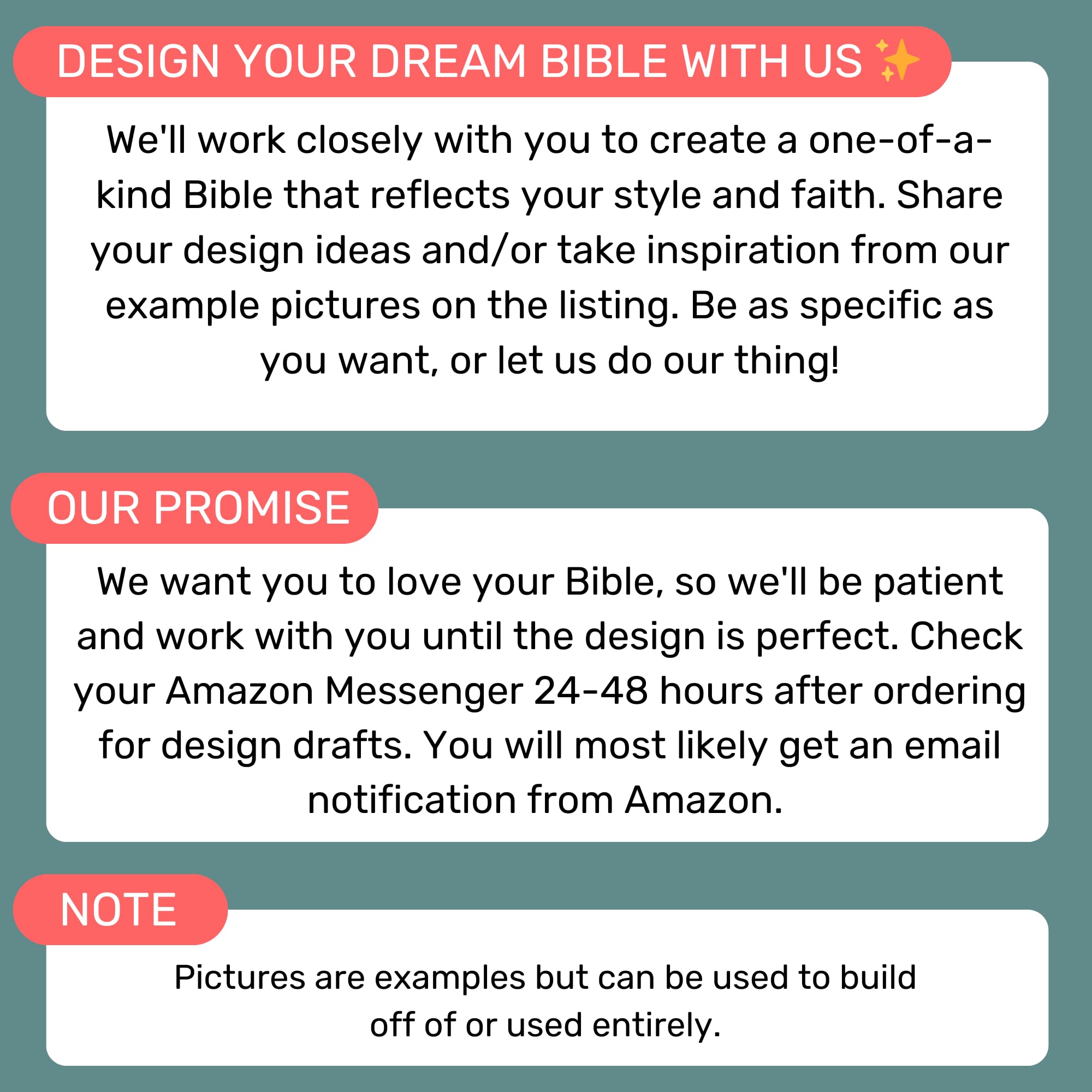 Custom Engraved ESV Bible - Personalized Large Print Double-Column English Standard Holy Bible with Designer Assistance | Perfect for Weddings, Baptisms & Spiritual Gifts