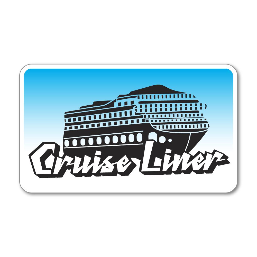Premium Cruise Ship Sticker Decal - Waterproof Vinyl Decals for Luggage, Laptop, Car - Perfect for Travel Enthusiasts & Cruise Vacation Souvenirs