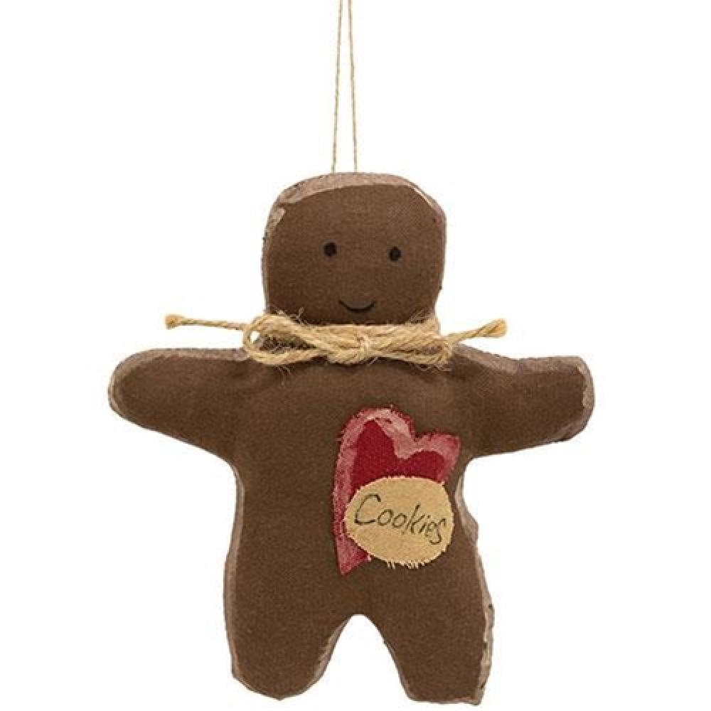 I Heart Cookies Gingerbread Ornament - Christmas Tree Decor, Holiday Home Decoration, Festive Baking Party Favors