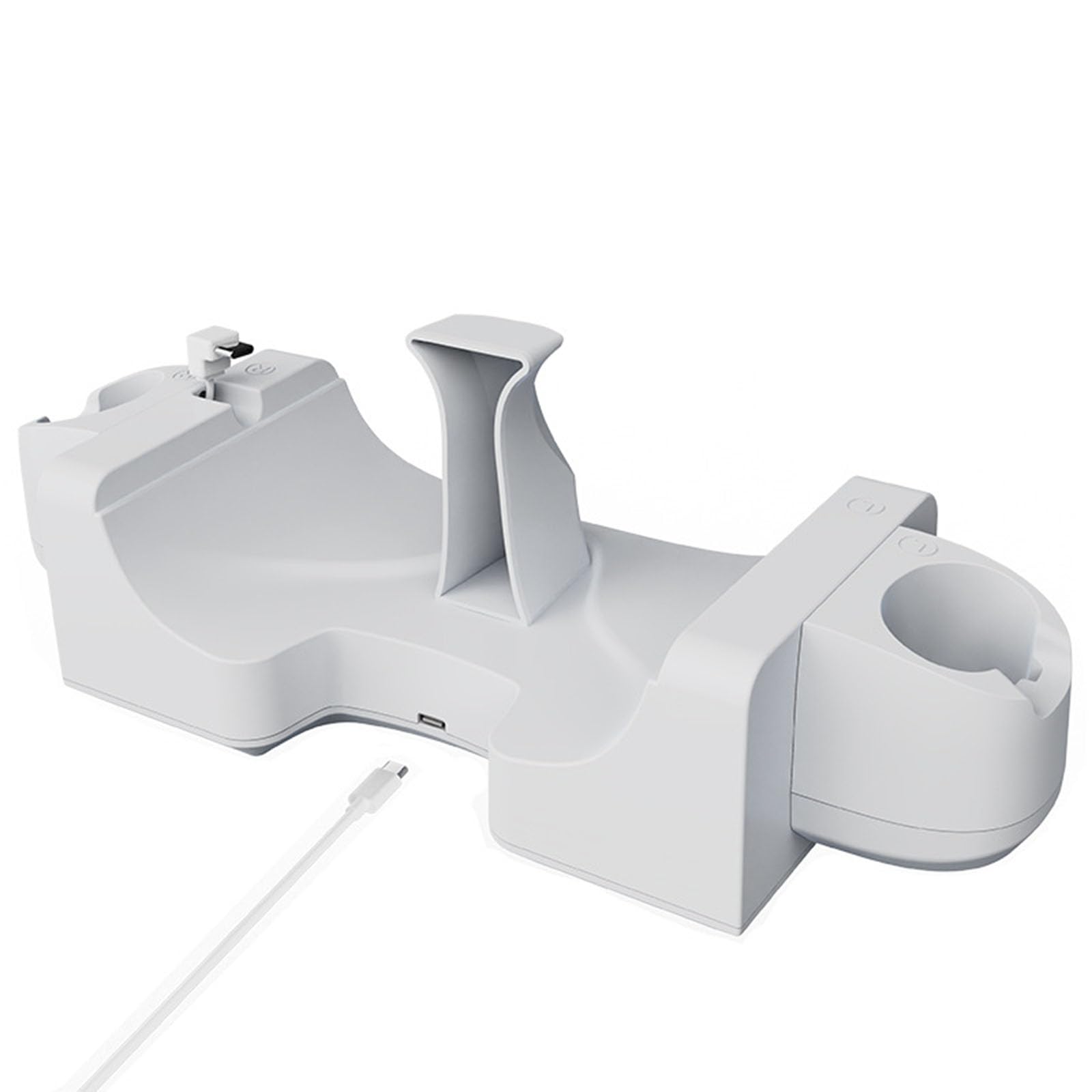 Meta Quest 3 VR Headset & Controller Charging Dock Station with LED Indicator - Wall Mountable Stand for Oculus Quest 3 Accessories - Perfect for Gaming, VR Entertainment & Home Theater Setup
