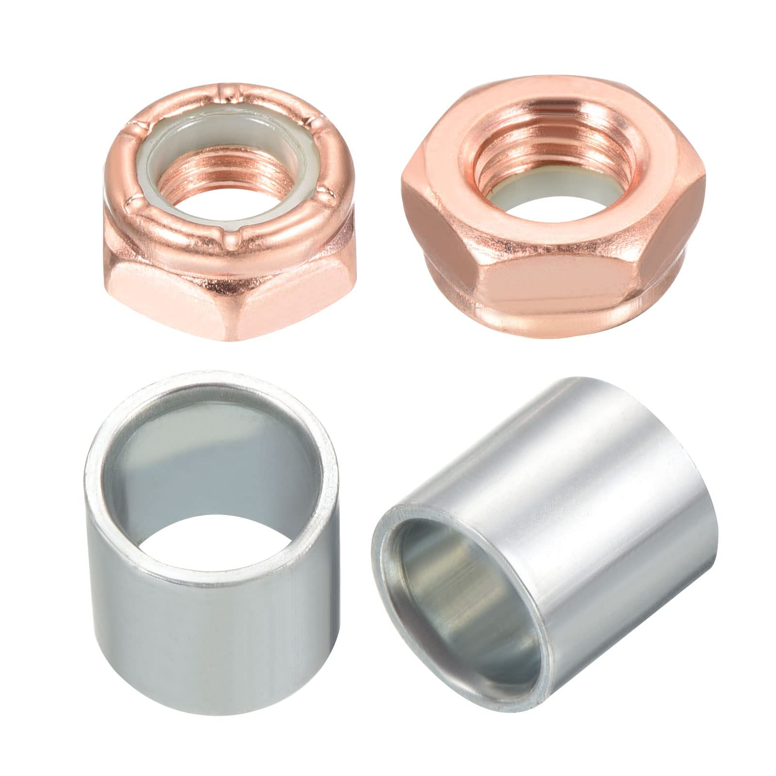 PATIKIL Skateboard Truck Hardware Kit - 8pcs Skateboard Truck Lock Nuts, Axle Washers & Spacer Speed Rings for Longboard Cruiser Repair | Durable Replacement Parts for Smooth Riding & Skate Park Performance