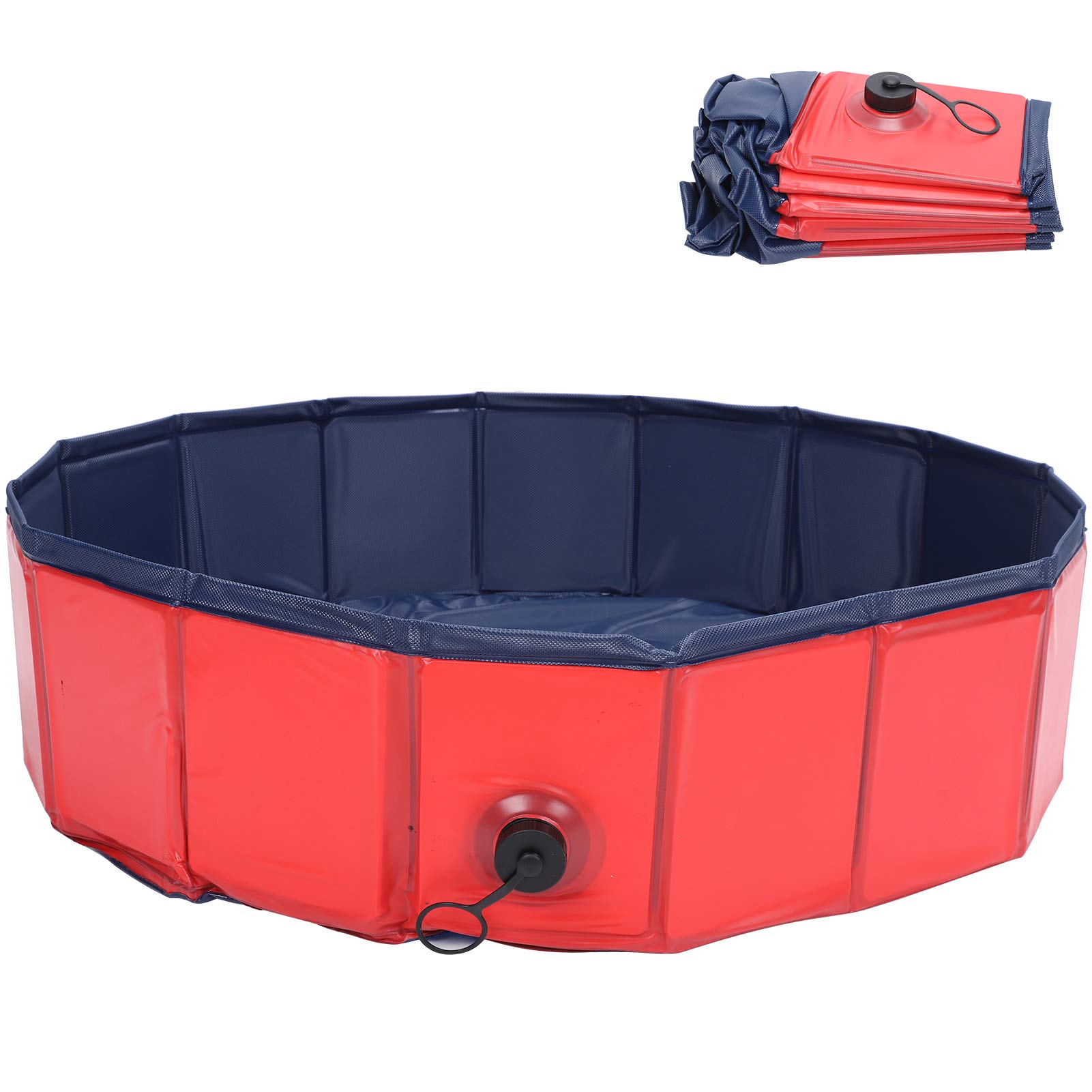01 Foldable Bathtub - Leak-Proof Portable Pet Bath Tub for Dogs & Cats, Durable & Easy to Clean (Large, Red) - Perfect for Home, Travel & Outdoor Use