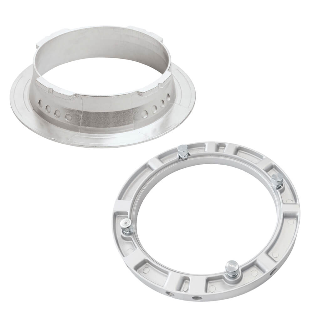 Set of Multiblitz B/V Adapter Rings for Non-Recessed Flashes & 5cm Gridded Softboxes – Professional Photography Lighting Accessories for Studio, Portrait, and Product Photography