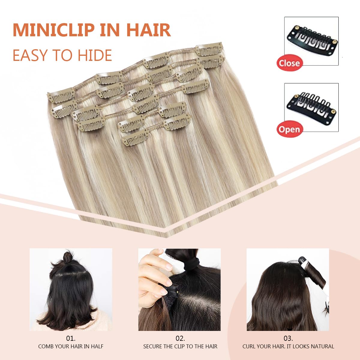 Silky Straight Clip-in Remy Human Hair Extensions for Women - 18 Inch Natural Black Hair Weft for Length & Volume - Perfect for Parties, Weddings & Daily Styling