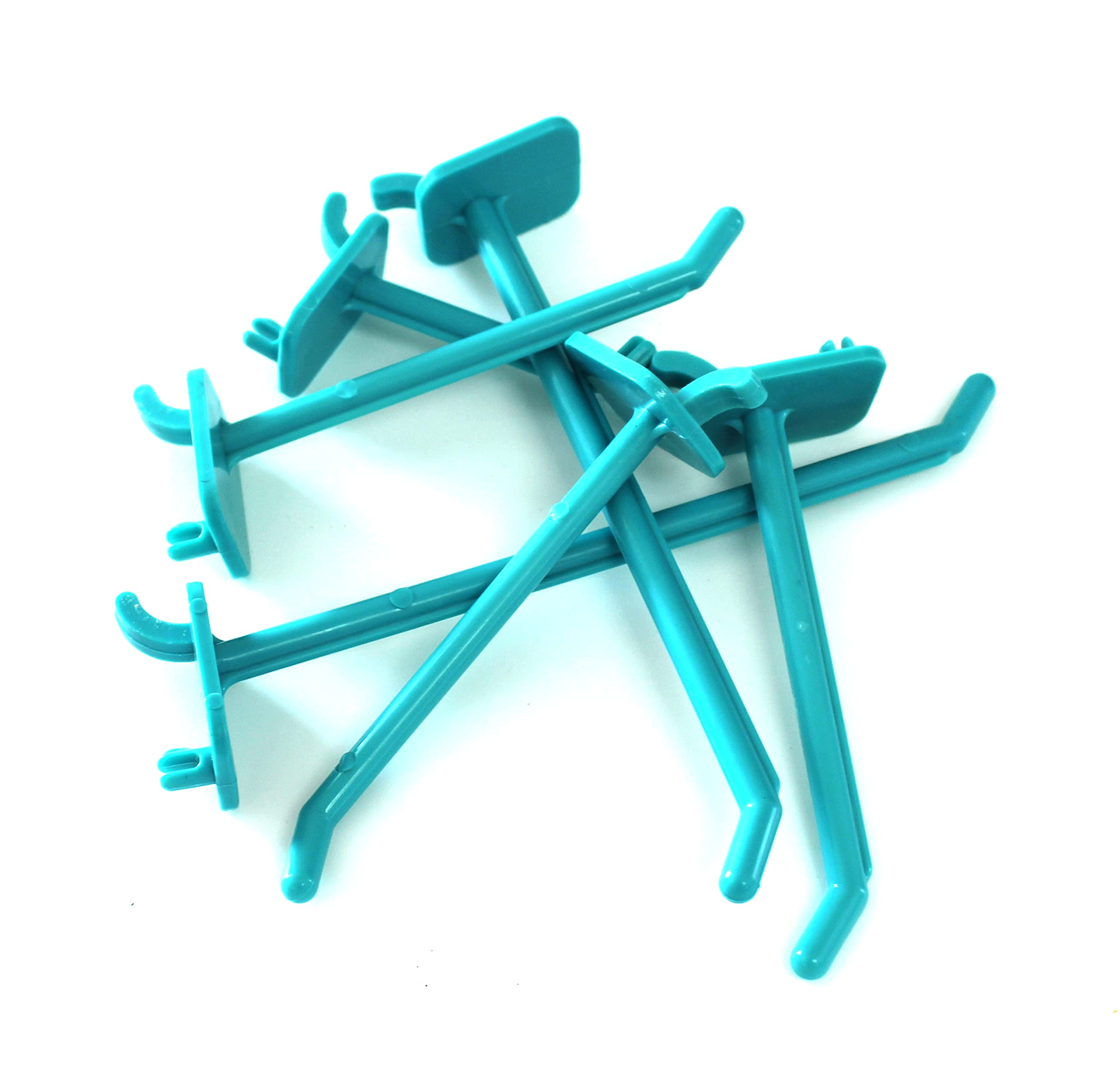 JSP Manufacturing Teal Plastic Pegboard Hooks for Garage, Tools, Storage, Jewelry & Crafts - 2