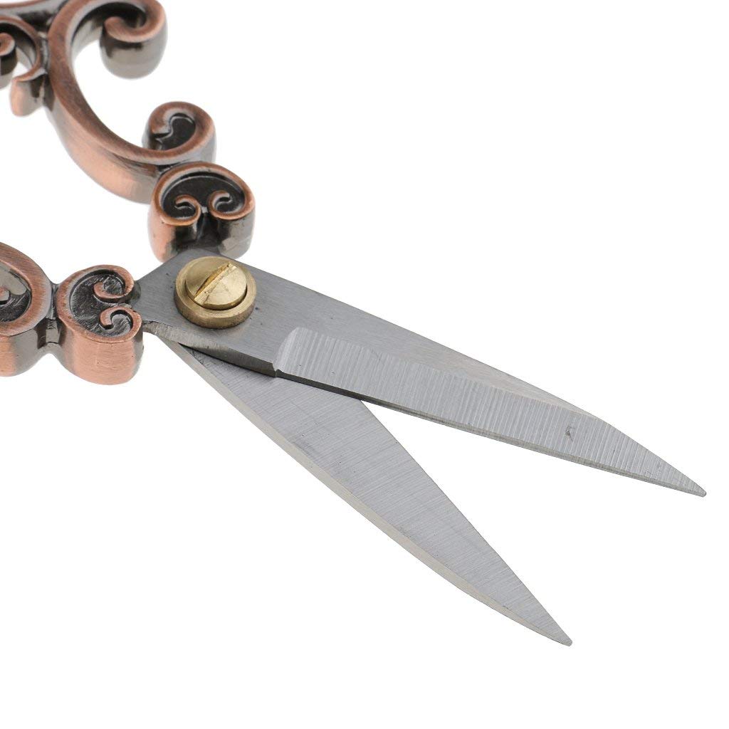 Premium Stainless Steel Sewing Scissors - Sharp Fabric Cutting Shears for Crafting, Quilting & Dressmaking (Red Bronze) - Ideal for DIY Projects, Tailoring & Home Sewing