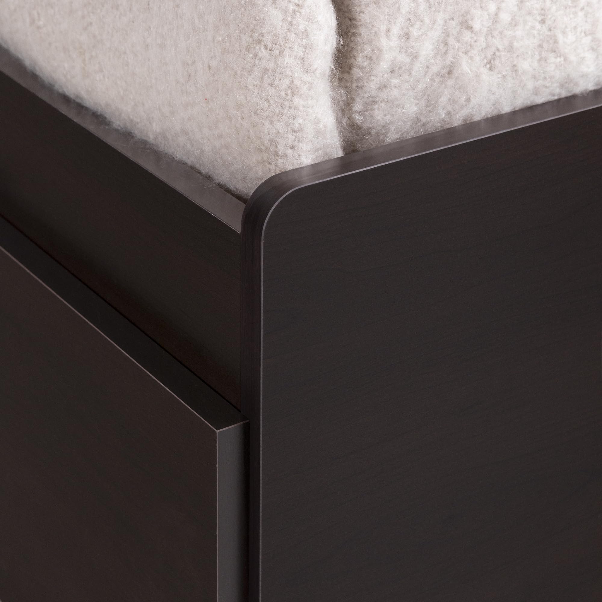 South Shore Spark Mates Twin Size Bed Frame with Storage Drawers in Chocolate Finish - Perfect for Kids' Bedroom, Guest Room or Small Space Organization