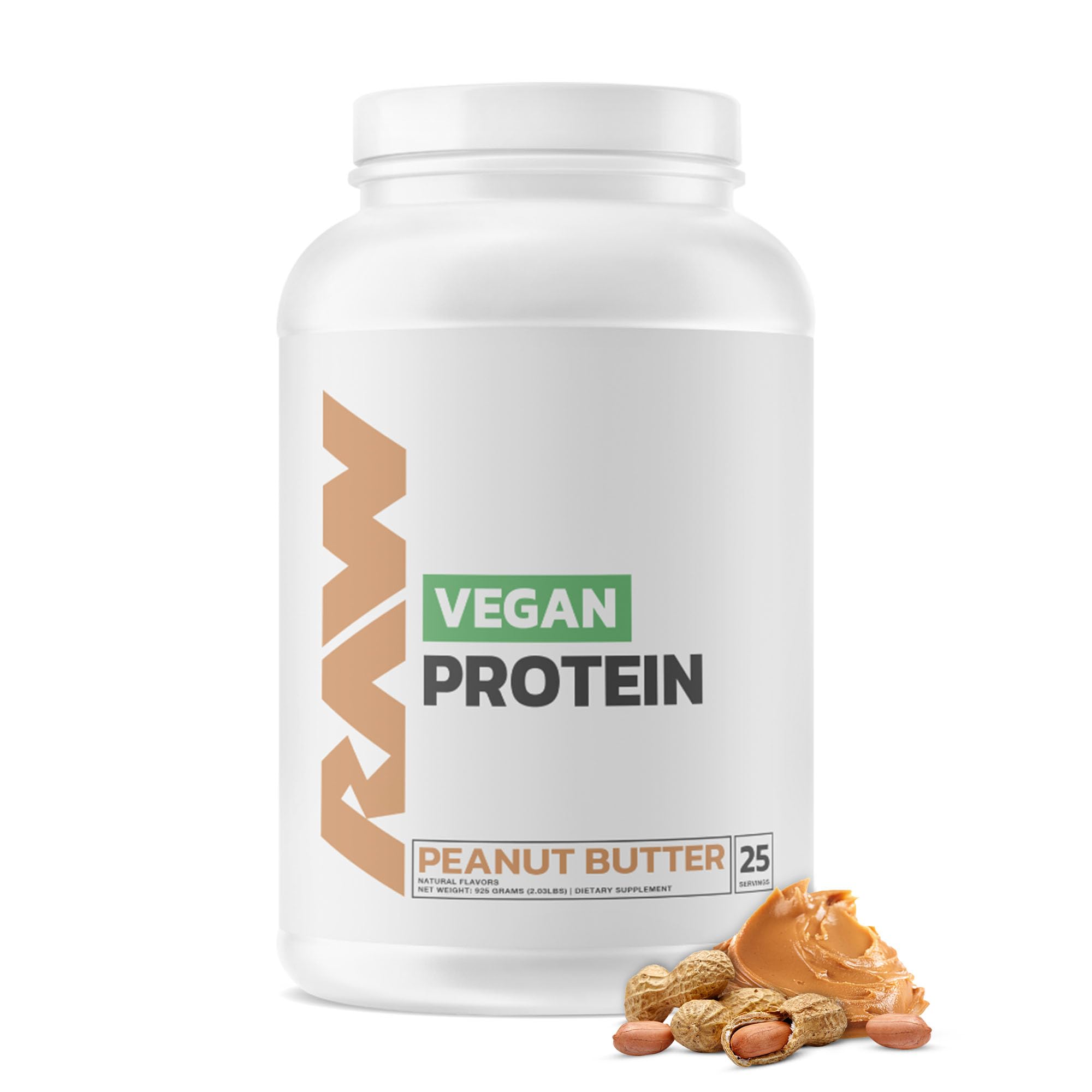 Organic Vegan Protein Powder with Peanut Butter Flavor - 20g Plant-Based Protein for Muscle Growth & Recovery - Low Fat, Low Carb, Vitamin Fortified - 25 Servings - Perfect for Post-Workout Shakes & Healthy Smoothies