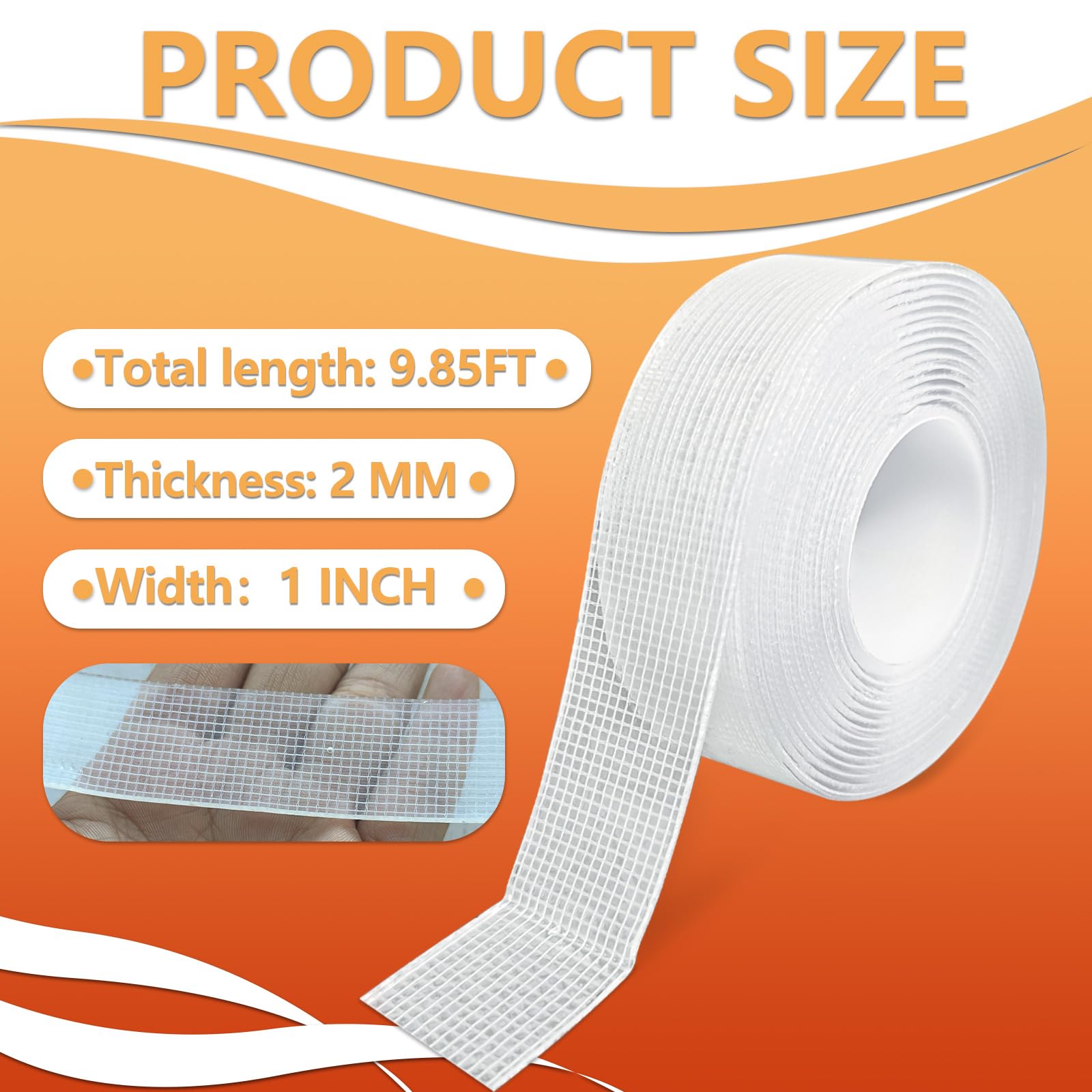 Birllaid Nano Double Sided Adhesive Tape - Heavy Duty Strong Mounting Tape for Walls, Posters & Crafts - 1 Inch x 9.85FT Clear Invisible Bonding Solution - Perfect for Home Decor, Office Organization & DIY Projects