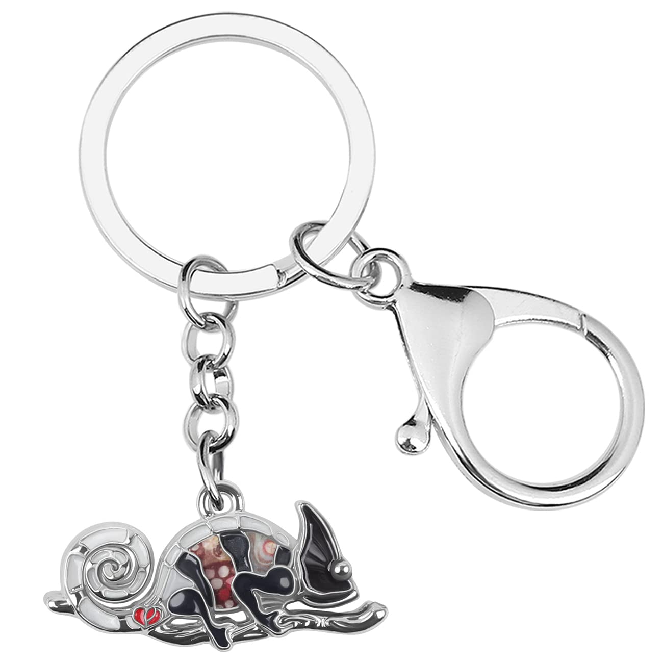 Enamel Alloy Chameleon Keychain - Cute Lizard Charm for Women & Girls, Perfect Gift for Bags, Wallets & Backpacks - Great for Everyday Use, Travel Accessories & Unique Gift Ideas