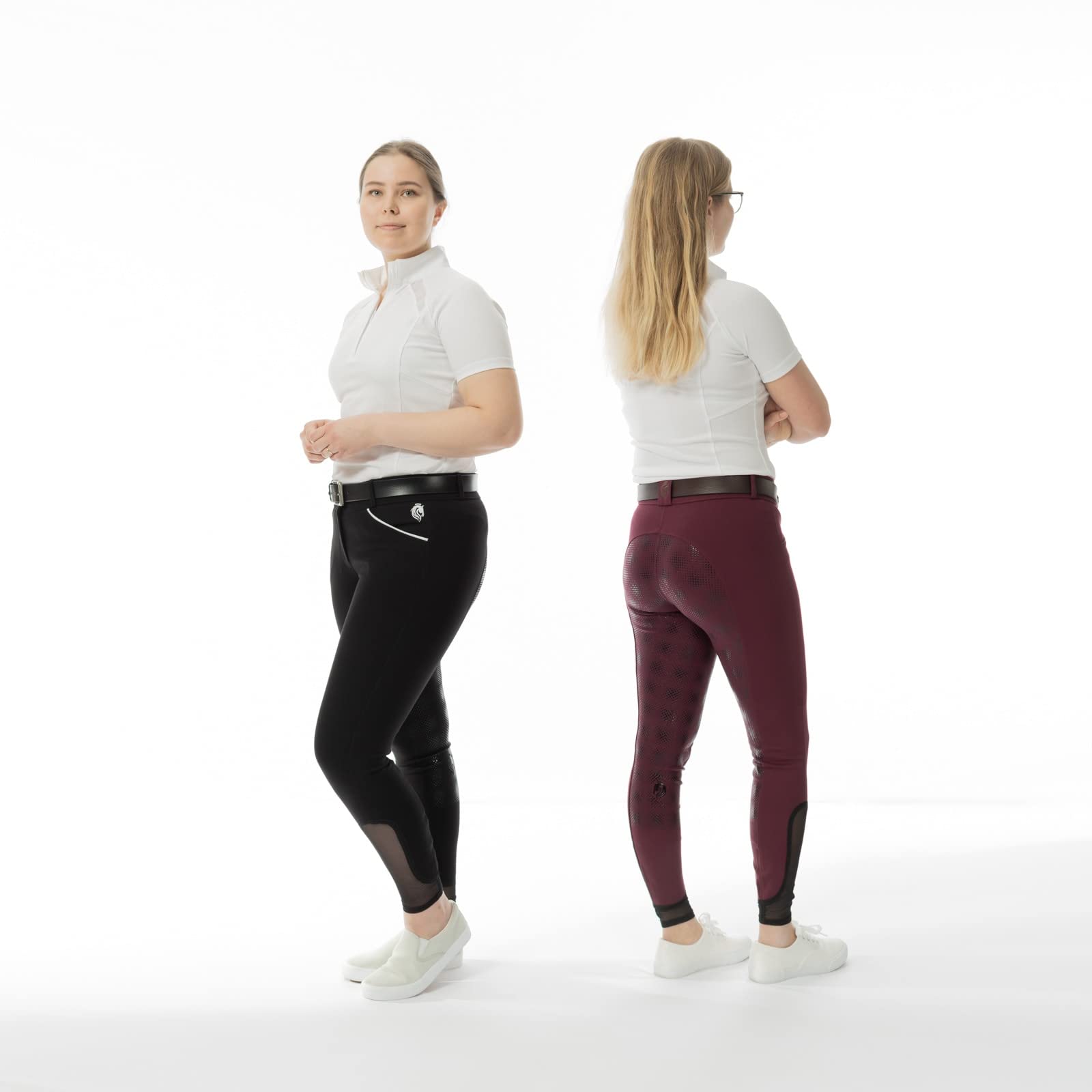Equinavia Astrid Women's Silicone Full Seat Breeches - Mid Rise Equestrian Riding Pants with Phone Pockets for Horseback Riding & Training