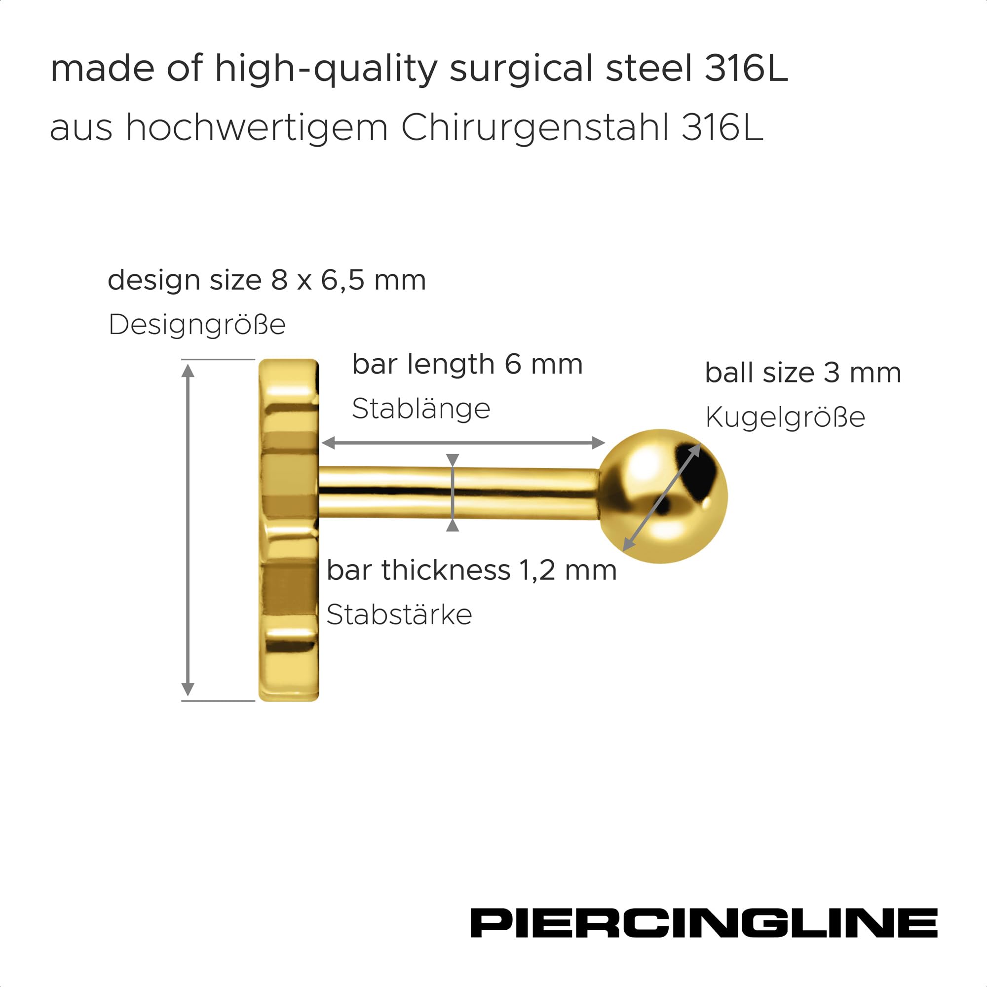 16G Surgical Steel 316L Ear Piercing Jewelry - Anchor Helix Tragus Cartilage Stud Earrings for Men & Women | Hypoallergenic Body Jewelry | Perfect for Daily Wear, Parties & Professional Settings
