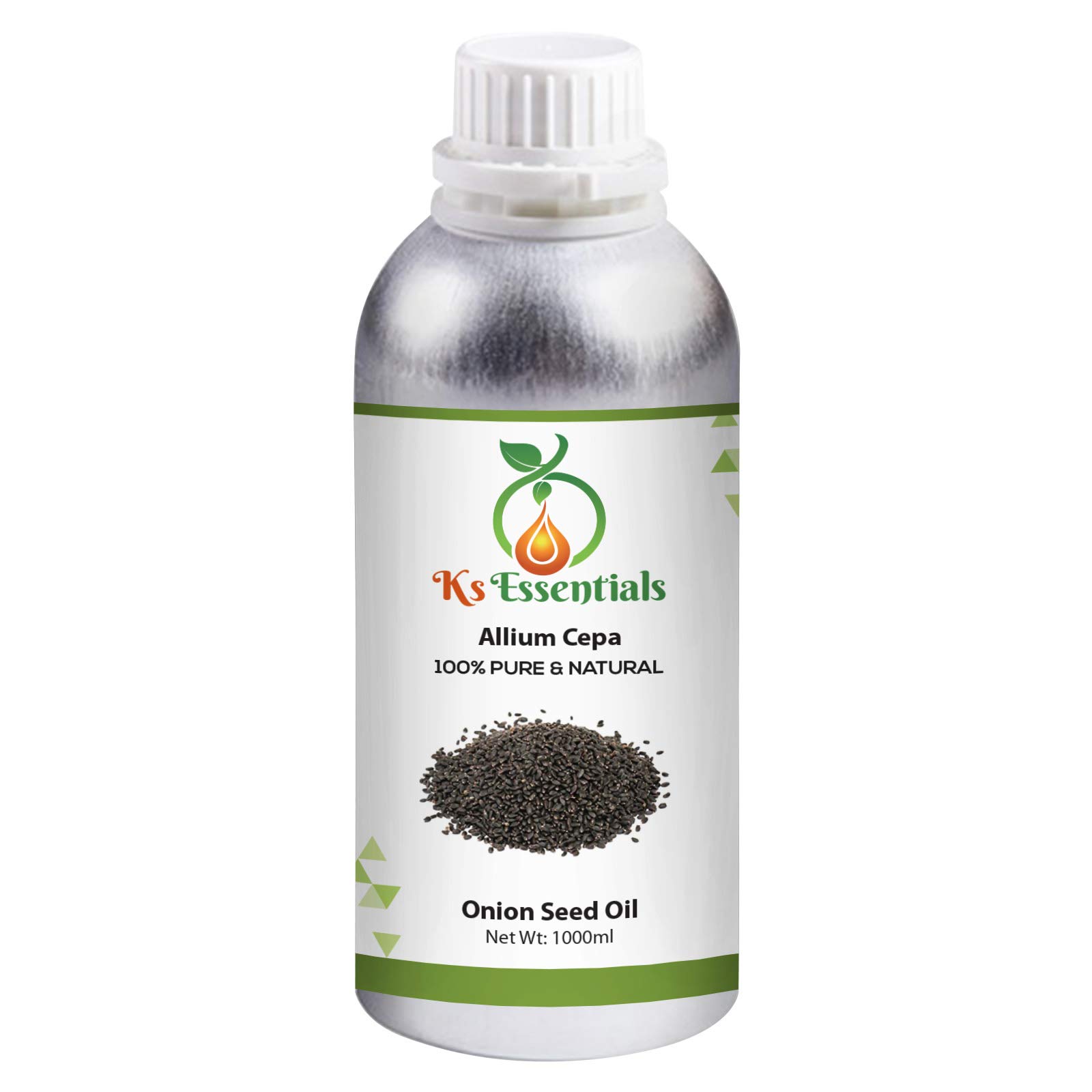 Ks Essentials 100% Pure & Natural Cold Pressed Onion Seed Oil (Allium Cepa) - For Hair Growth, Skin Care & Aromatherapy