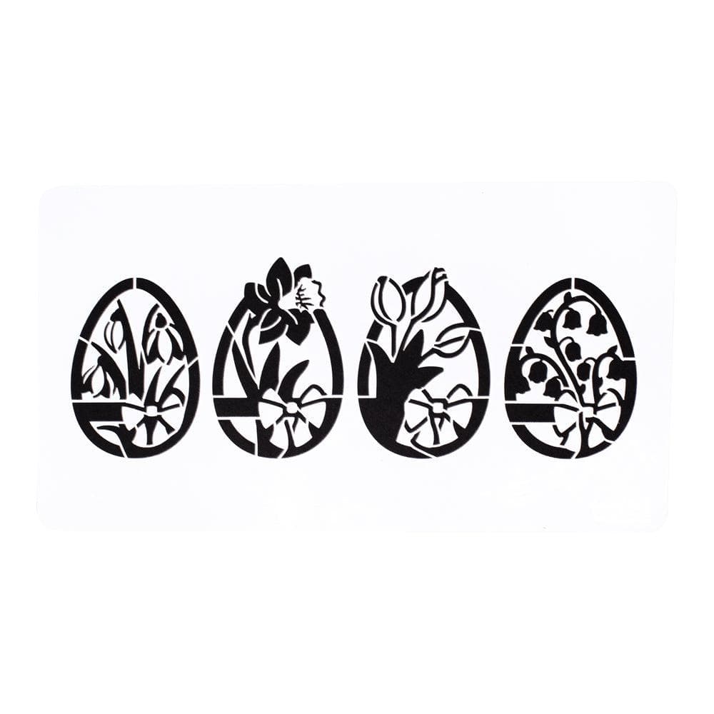 5x9 Easter Egg Stencils for Painting - DIY Holiday Decorations, Easter Crafts, and Spring Party Supplies