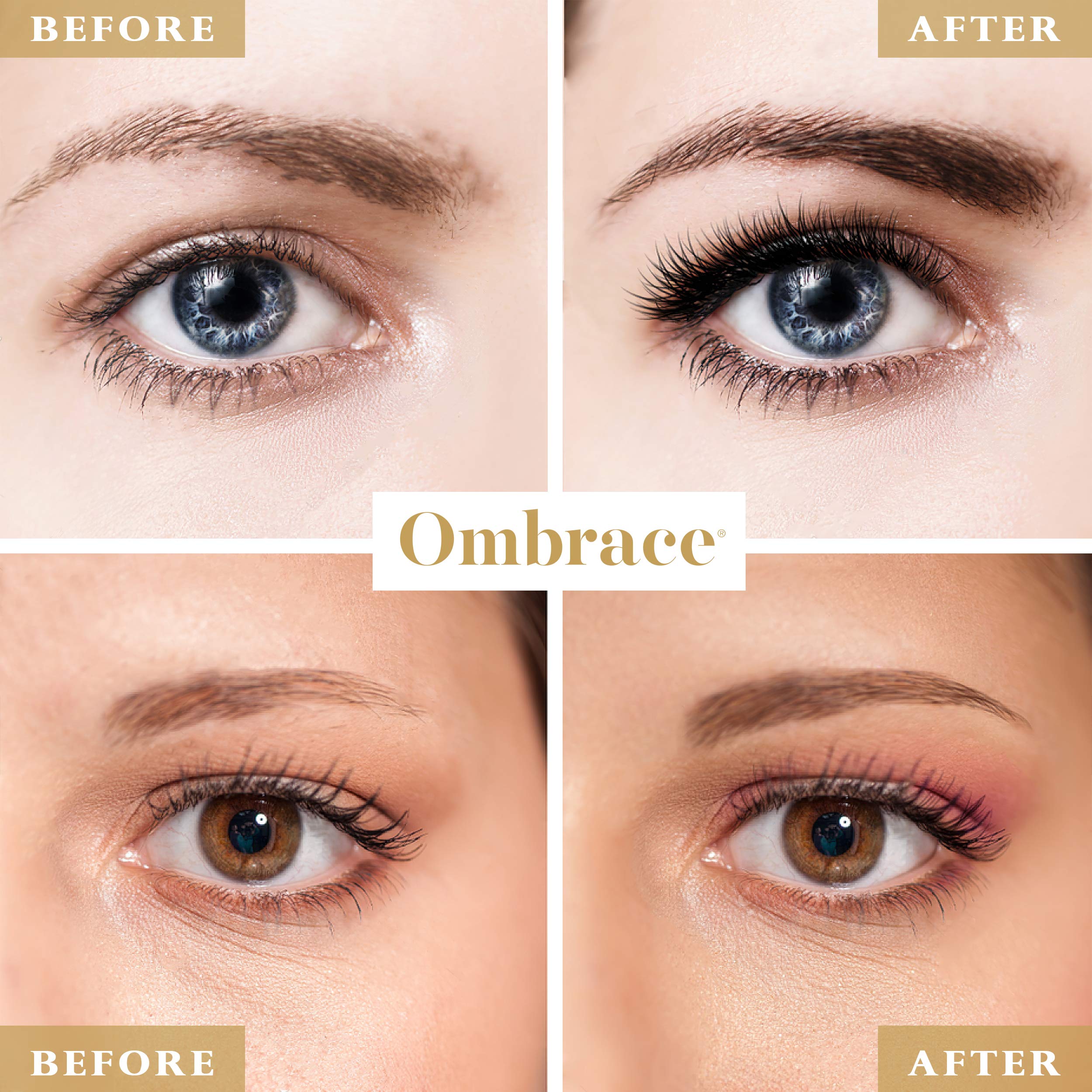 Ombrace Eyelash & Eyebrow Growth Serum - Natural Lash & Brow Enhancer for Longer, Thicker Lashes - Irritation-Free Formula with Bonus 7.5ml - Perfect for Nighttime Use & Special Occasion Makeup Prep