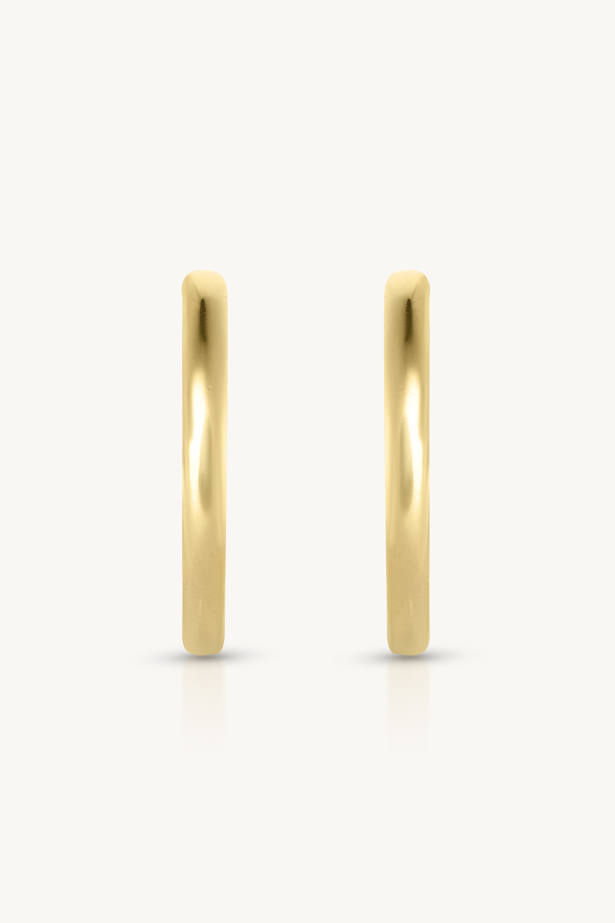 Polished Gold Huggie Hoop Earrings for Women - Large Size 14K Gold Plated Huggies for Everyday Wear & Special Occasions