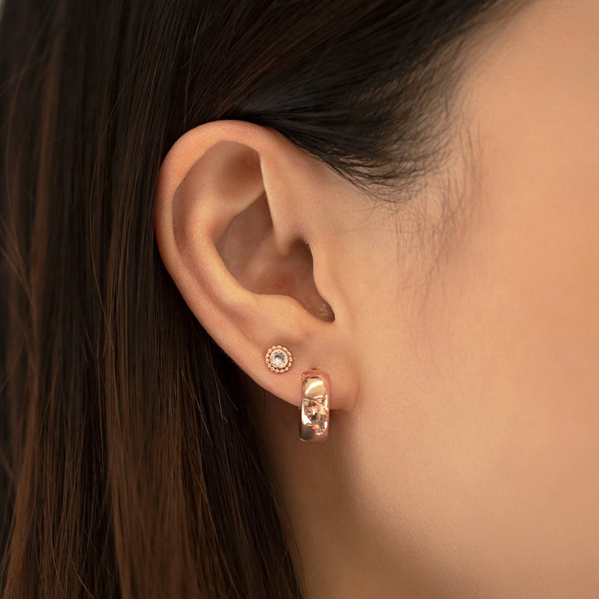 Tiny Crystal Bead Halo Stud Earrings - Elegant Sparkling Jewelry for Women, Perfect for Parties, Weddings & Everyday Wear