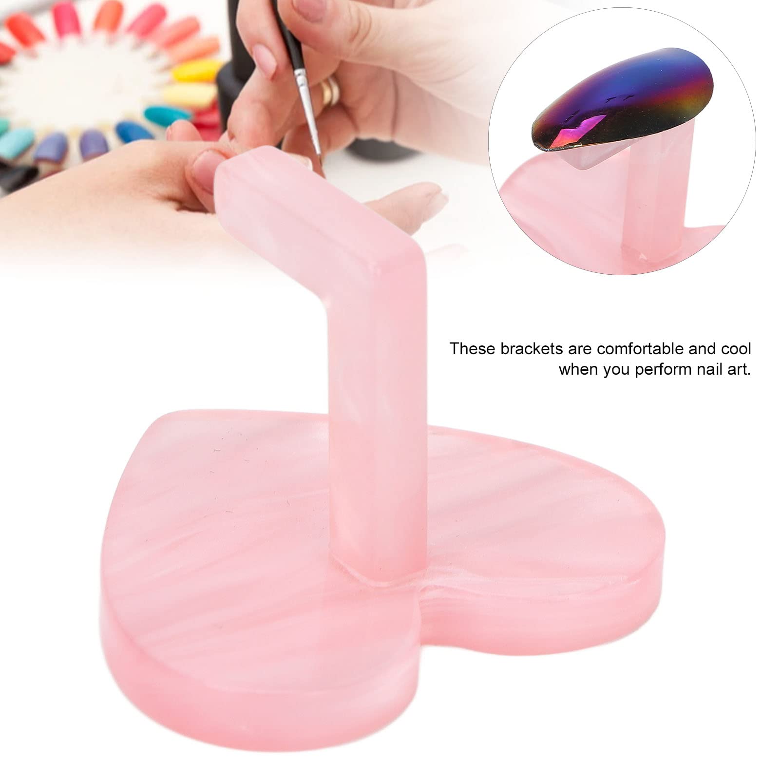 LANTRO JS Nail Base for Perfect Nail Art - Comfortable, Multifunctional & Portable Nail Extension Stand for Salon & Home Manicure - Ideal for DIY Nail Art, Gel Polish Application & Professional Nail Techs