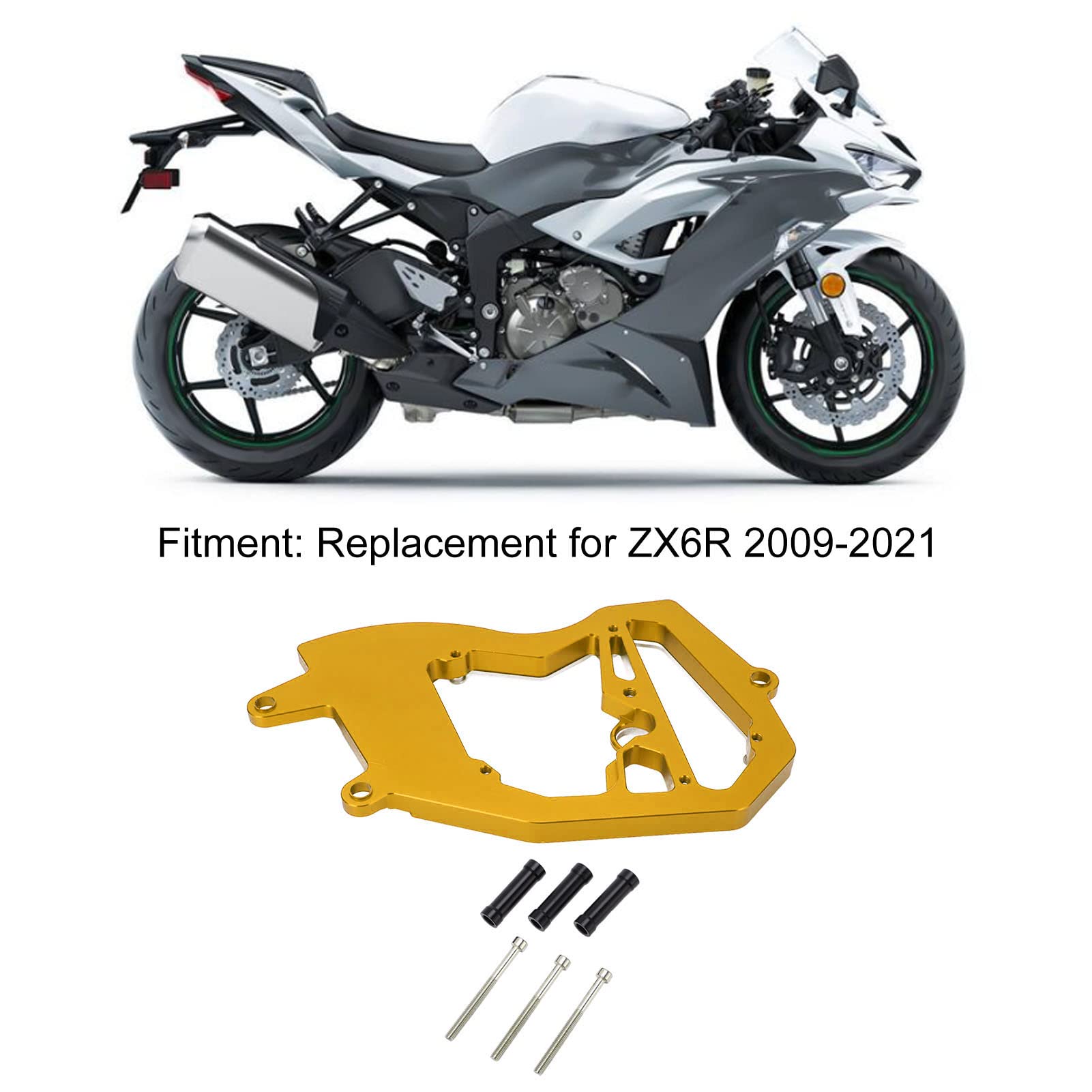 Durable CNC Aluminum Alloy Motorcycle Chain Guard Protector - Sand Proof Front Sprocket Cover for Motorbike Refitting (Gold) | Perfect for Off-Road Riding & Bike Customization