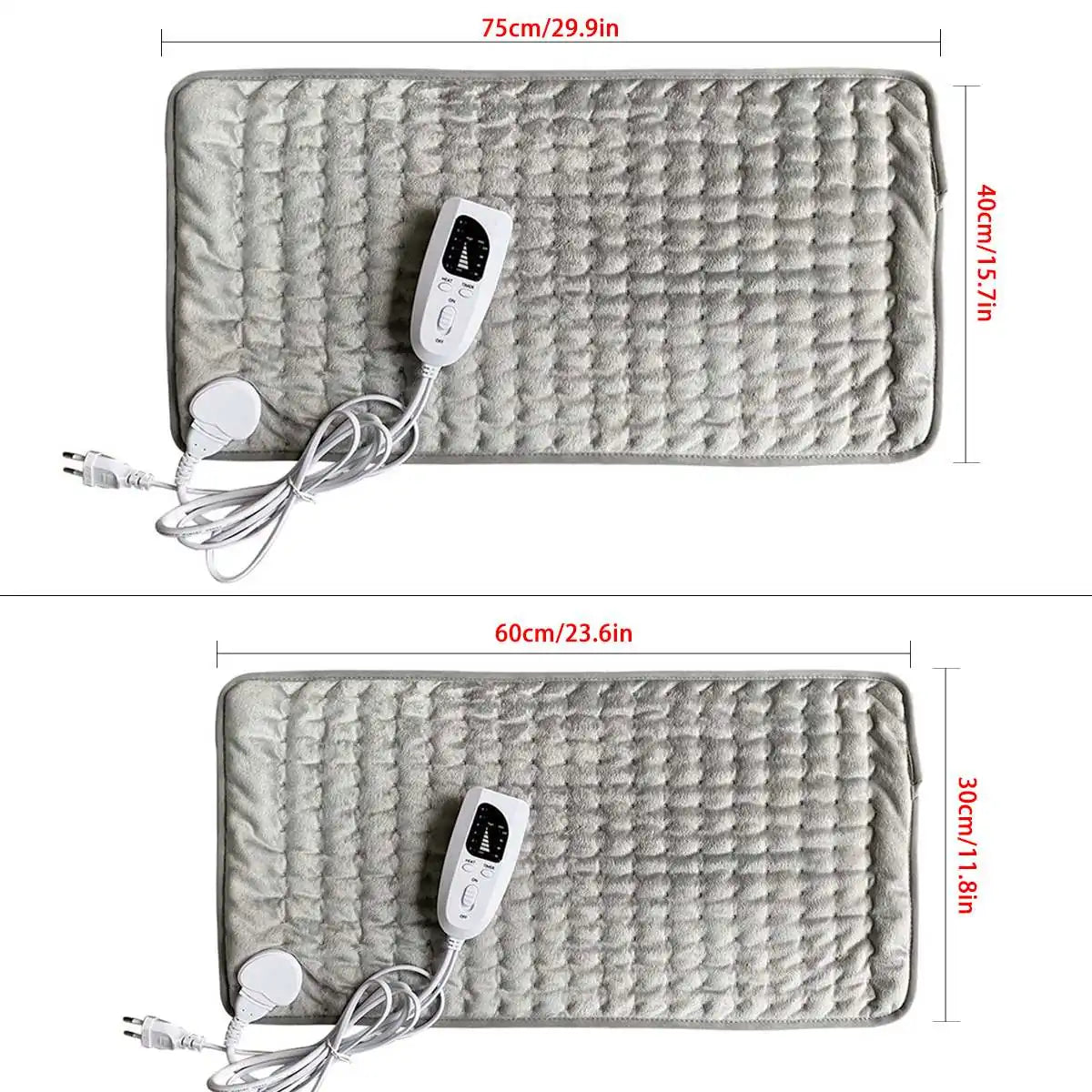 Electric Heating Pad for Back Pain Relief - Fast Heating & Adjustable Temperature - Perfect for Home, Office & Travel Use