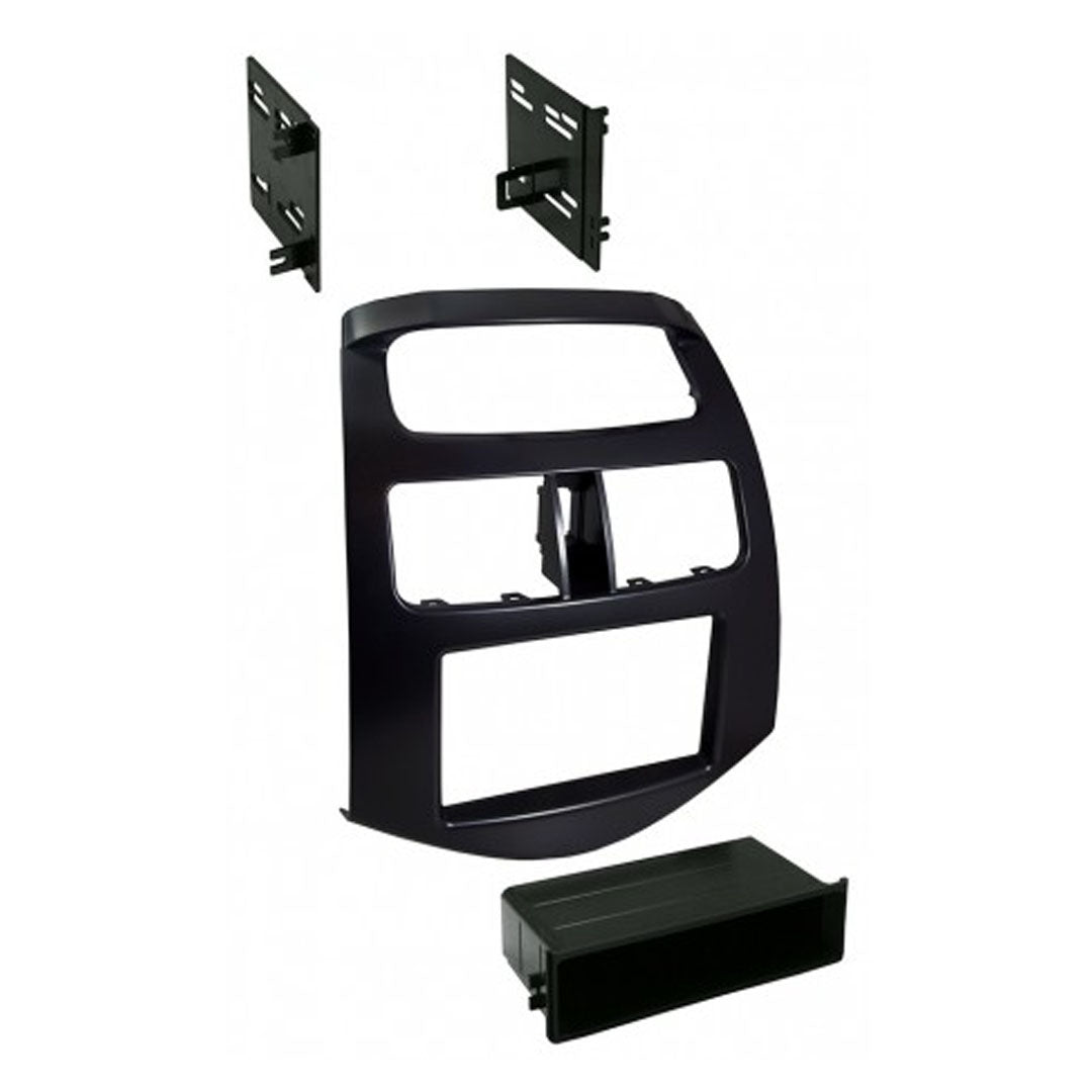 GMK313 Single DIN or Double DIN Car Stereo for 2013-2016 Chevrolet Spark - ISO Mount with Storage Pocket - Perfect for Road Trips & Daily Commutes