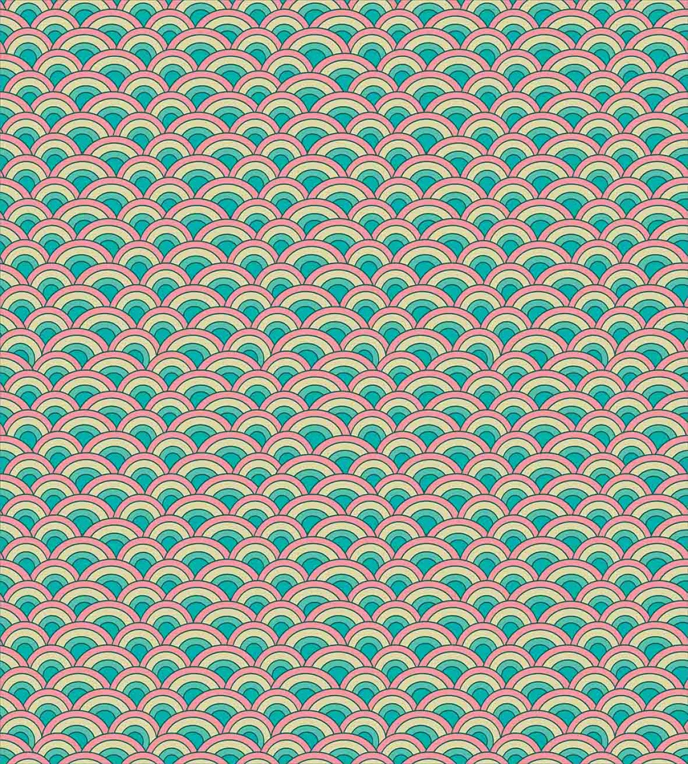 Ambesonne Fish Scale Duvet Cover Set - Abstract Mosaic Grid Geometric Pattern, Asian Inspired 3-Piece King Size Bedding with 2 Pillow Shams in Pale Green Turquoise | Modern Home Decor for Master Bedroom & Guest Room