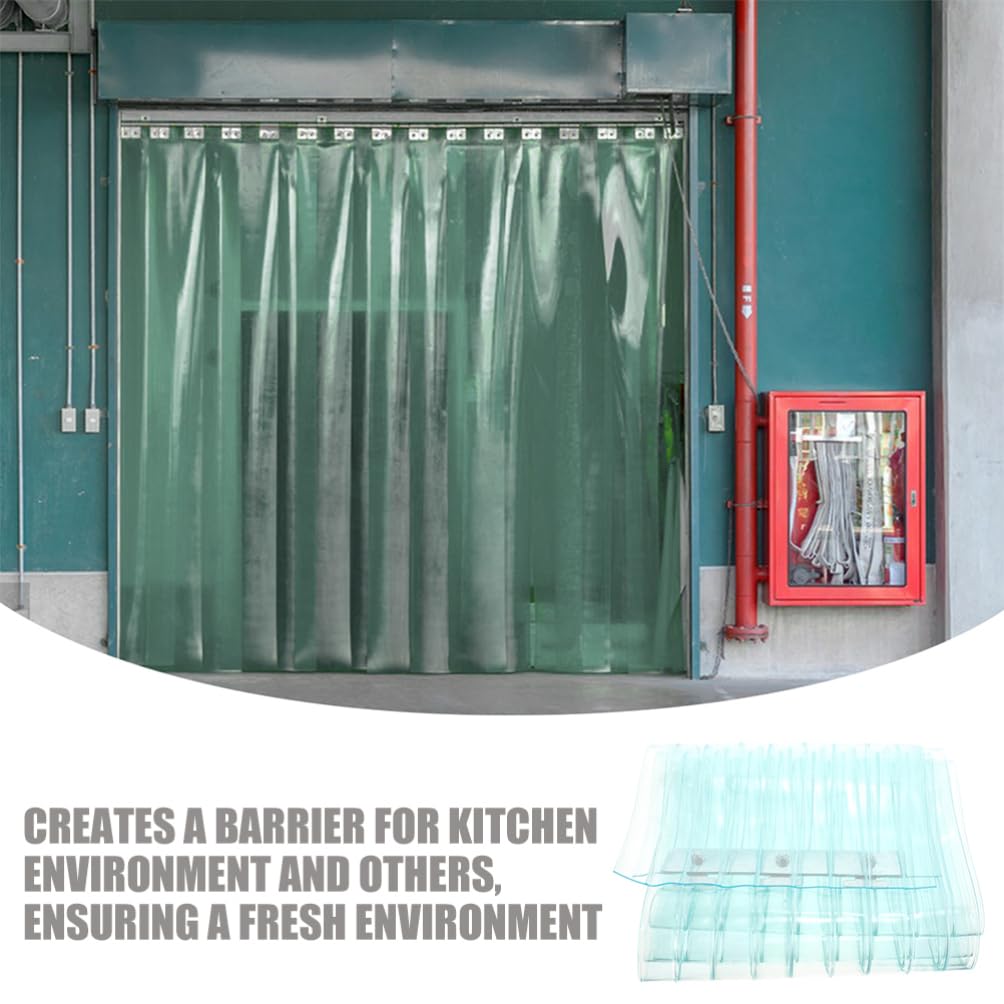 Clear Plastic Vinyl Strip Curtain for Freezer Doors - Commercial Cooler & Warehouse Insulated Door Curtain - Energy Saving, Temperature Control - Perfect for Restaurants, Grocery Stores & Cold Storage Facilities