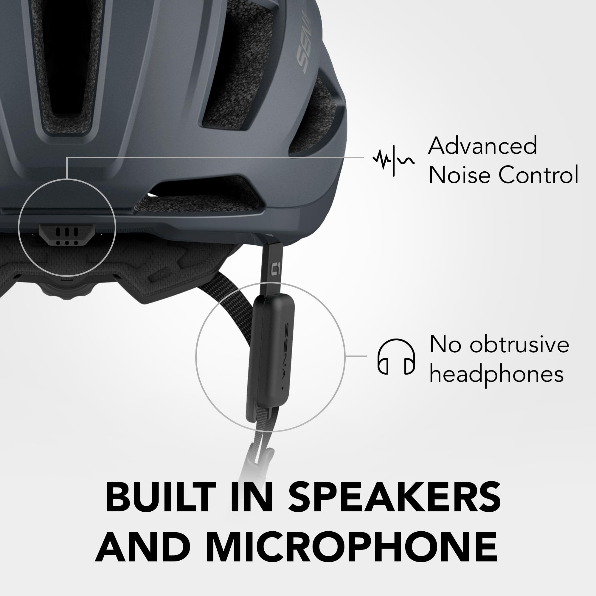 Sena C1 Smart Bike Helmet with Bluetooth Intercom - Hands-Free Calling, Music Streaming & GPS Navigation - Ideal for Road Cycling, Commuting & Urban Riding