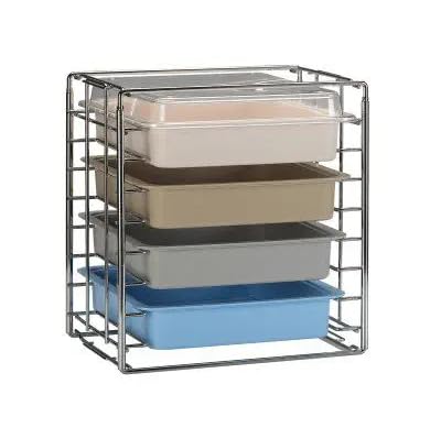 Stainless Steel Dental Instrument Organizer - 4 Tube & Lid Holder for Medical and Dental Tools | Perfect for Dental Clinics, Hospitals, and Sterilization Stations