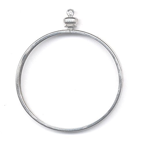10 Pack Silver Dollar Coin Holder - Keychain Attachment for Collectible Coins & Display Cases | Perfect for Coin Collectors, Gifts & DIY Jewelry Making