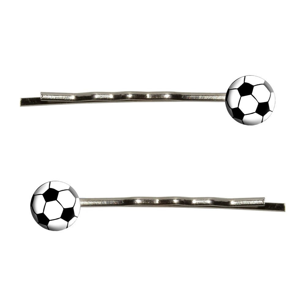 Soccer Ball Bobby Pins - Cute Hair Clips for Girls, Sports Themed Barrettes for Women - Perfect for Soccer Games, Team Spirit & Everyday Hairstyles