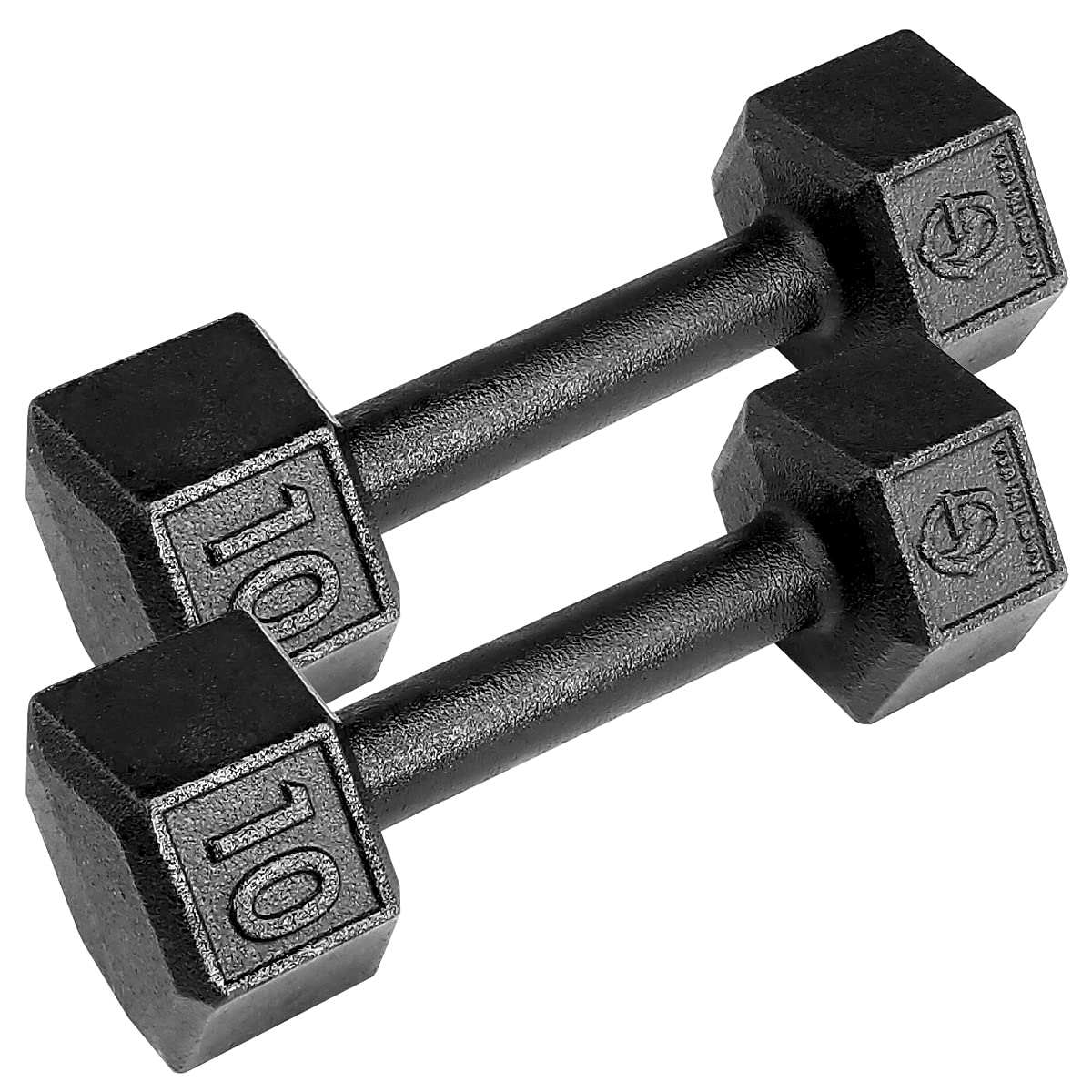 10lb Pair Cast Iron Dumbbells - Heavy Duty Home Gym Equipment for Strength Training, Weightlifting & Fitness Workouts - Perfect for Home Gym, CrossFit & Bodybuilding