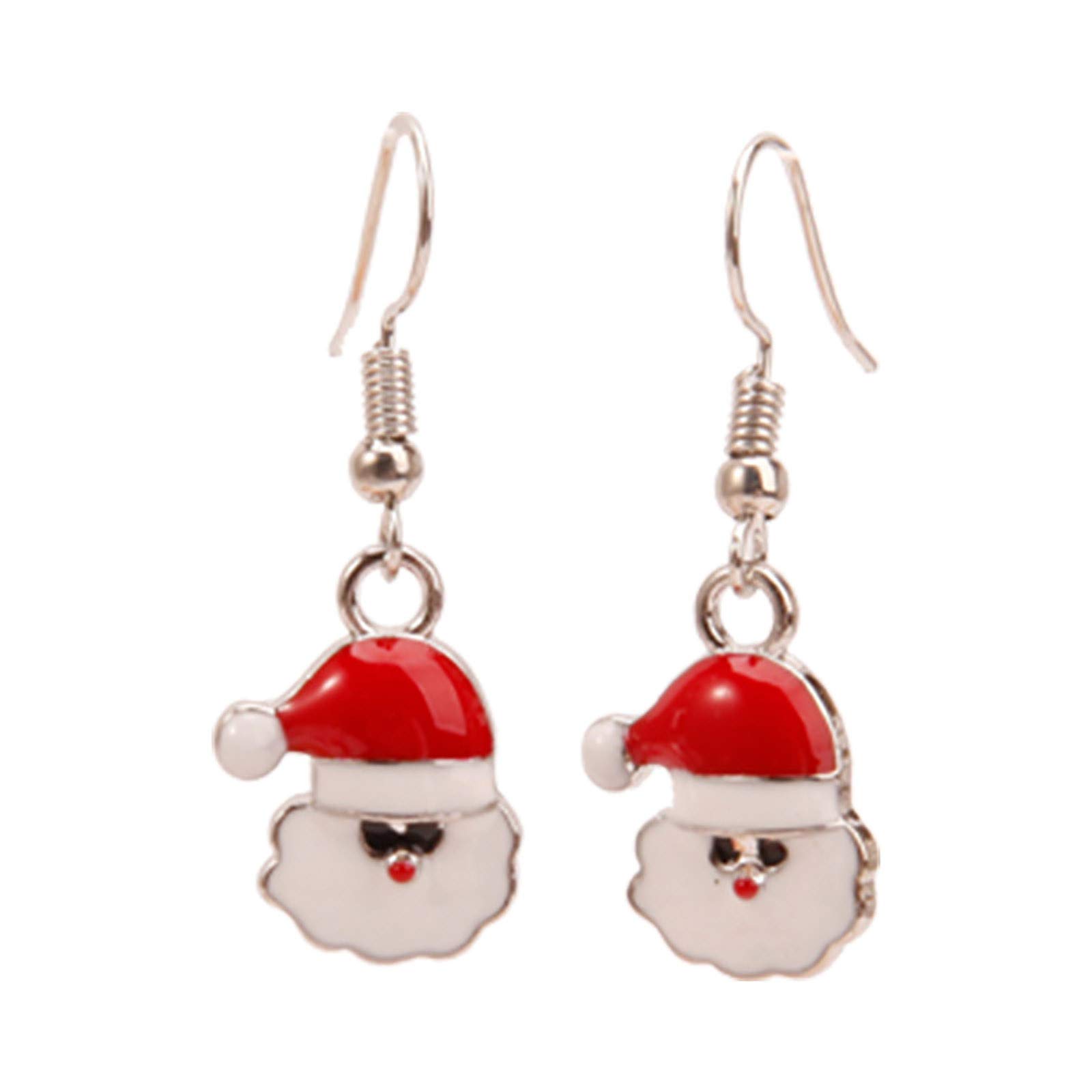 Christmas Jewelry for Women - Cute Hoop & Dangle Earrings Set (Multicolor, One Size) - Perfect Holiday Gifts, Party Accessories & Festive Outfit Enhancer