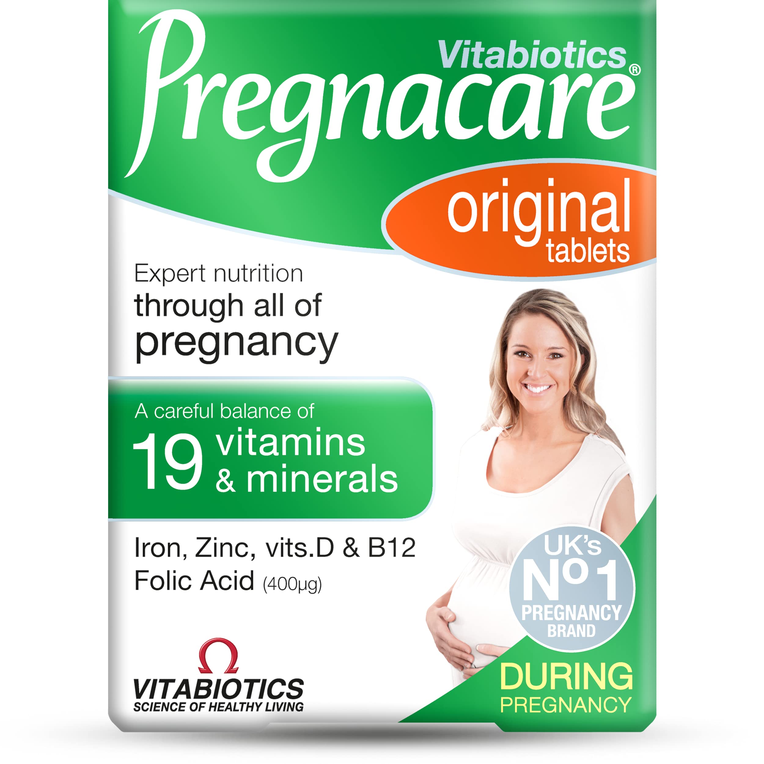 Pregnacare Original Prenatal Vitamins & Supplements - 30 Tablets for Pregnancy Support with Folic Acid, Iron & Vitamin D | Ideal for Daily Use During Pregnancy & Breastfeeding