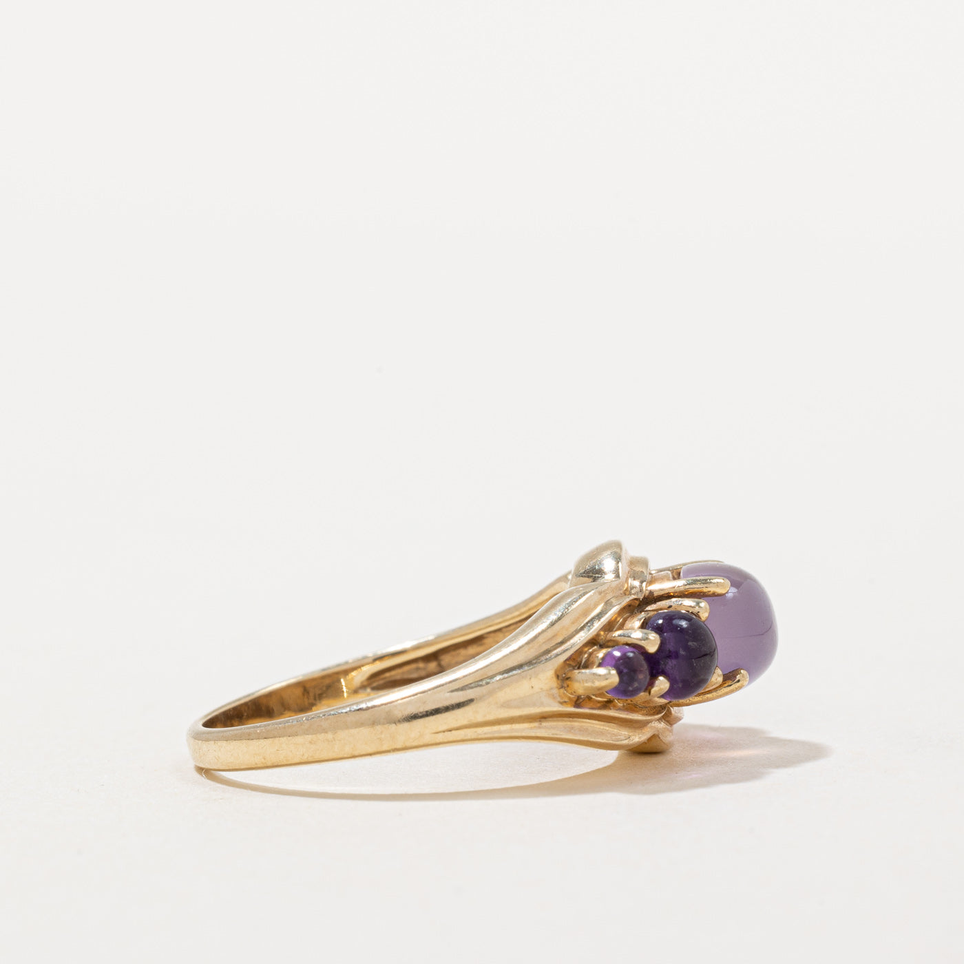 Lavender Chalcedony & Amethyst Cocktail Ring - 2.25ctw Gemstone Jewelry - Size 7.75 - Elegant Statement Ring for Women - Perfect for Evening Parties, Weddings & Special Occasions