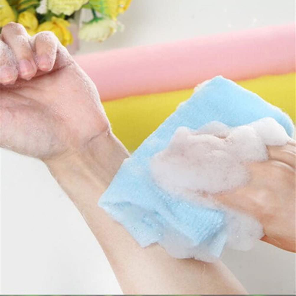 ARTIBETTER 6-Pack Soft Exfoliating Bath Towels - Long Strip Back Scrubber for Shower & Body Wash | Gentle Exfoliation, Skin Cleansing & Massage | Perfect for Spa, Gym & Home Use