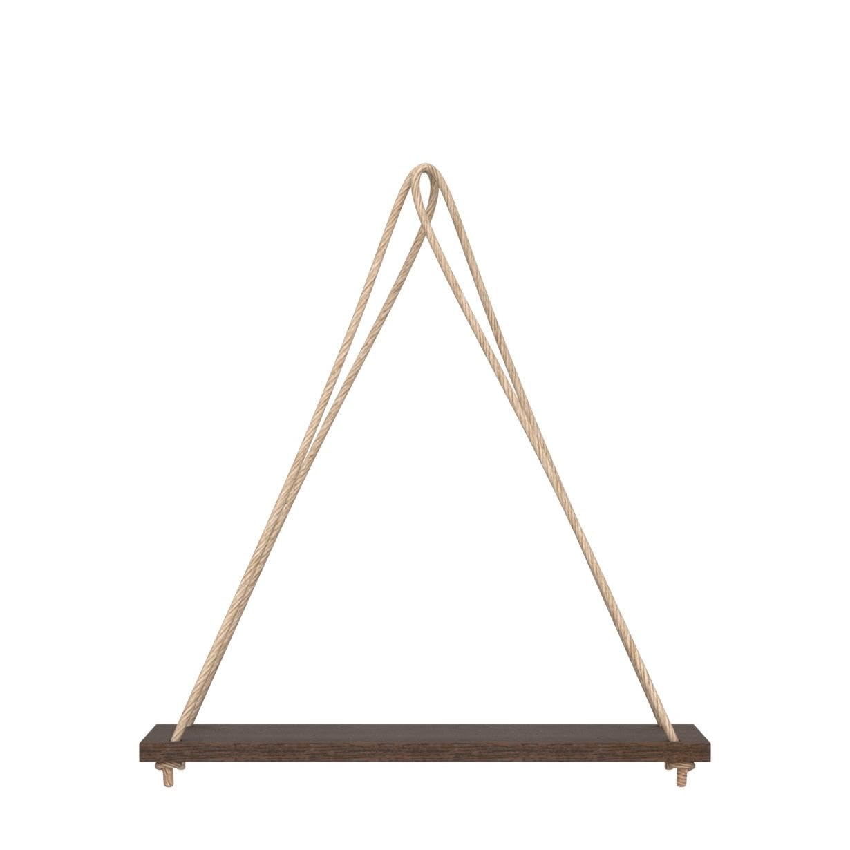 Mkono Wooden Hanging Wall Shelves Set of 3 - Boho Rustic Floating Shelves with Rope Swing Design for Home Decor - Perfect for Living Room, Bedroom, Bathroom & Kitchen Organization (Brown) | Great for Displaying Plants, Books & Decorative Items
