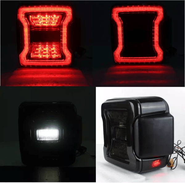Smoked LED Tail Light Kit for 2018-2023 Jeep Wrangler JL - Eagle Lights - Waterproof & Durable - Upgrade for Off-Road & Night Driving