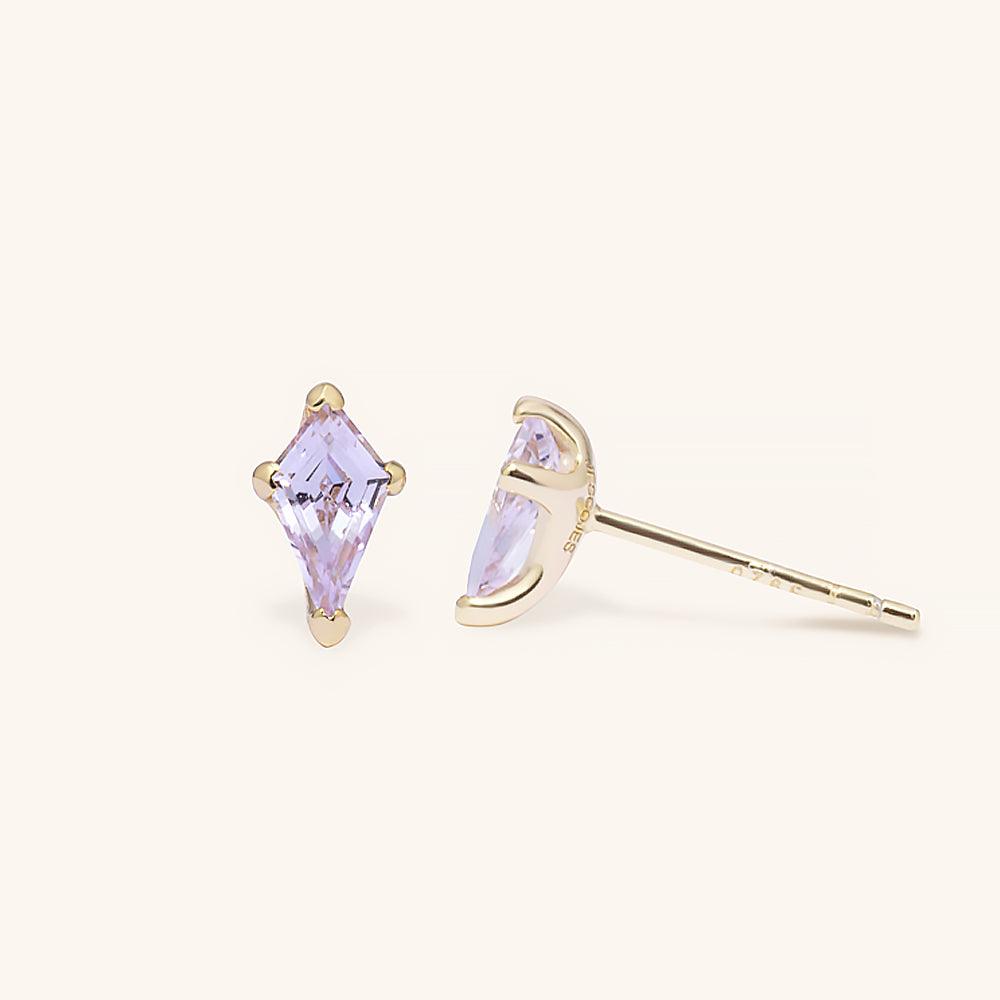 Dainty Kite Cut Premium Gemstone Stud Earrings for Women | Elegant Jewelry Gift for Birthday, Anniversary & Special Occasions | Perfect for Everyday Wear & Formal Events