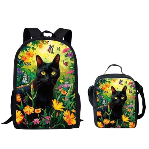 Black Cat Floral