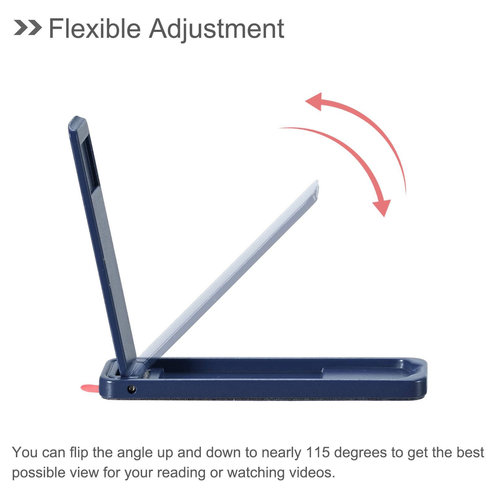 uxcell Ultra-Thin Phone Stand 3-Pack - Horizontal & Vertical Desk Stand for iPhone, Samsung, Most Smartphones & Tablets - Stick-On Portable Holder for Office, Home, Car Use (Blue)