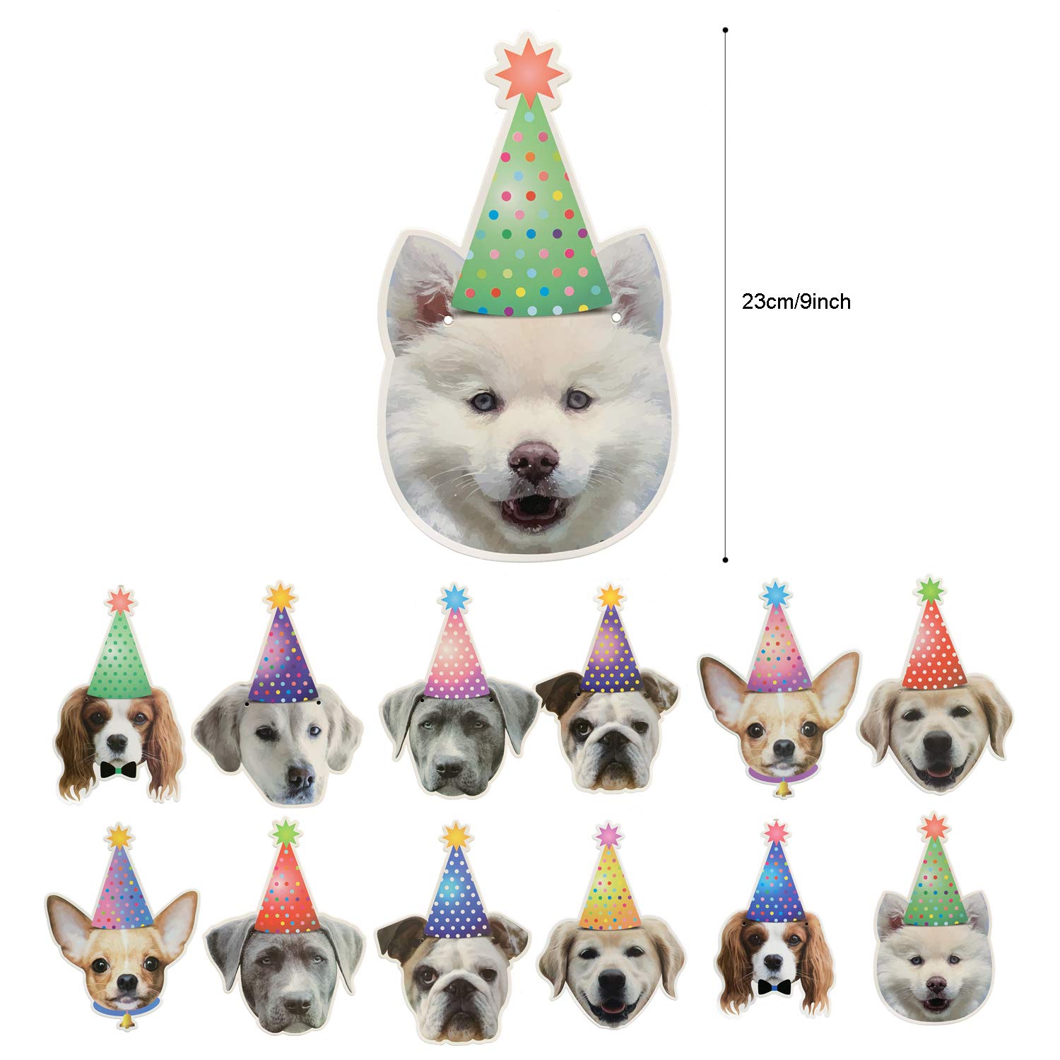 ZERODECO Dog Birthday Party Decorations Set - Cute Balloon Dog Bandana Scarf & Birthday Hat with Banner for Pet Dog Party Supplies | Perfect for Puppy Birthday Celebrations & Dog-Themed Events