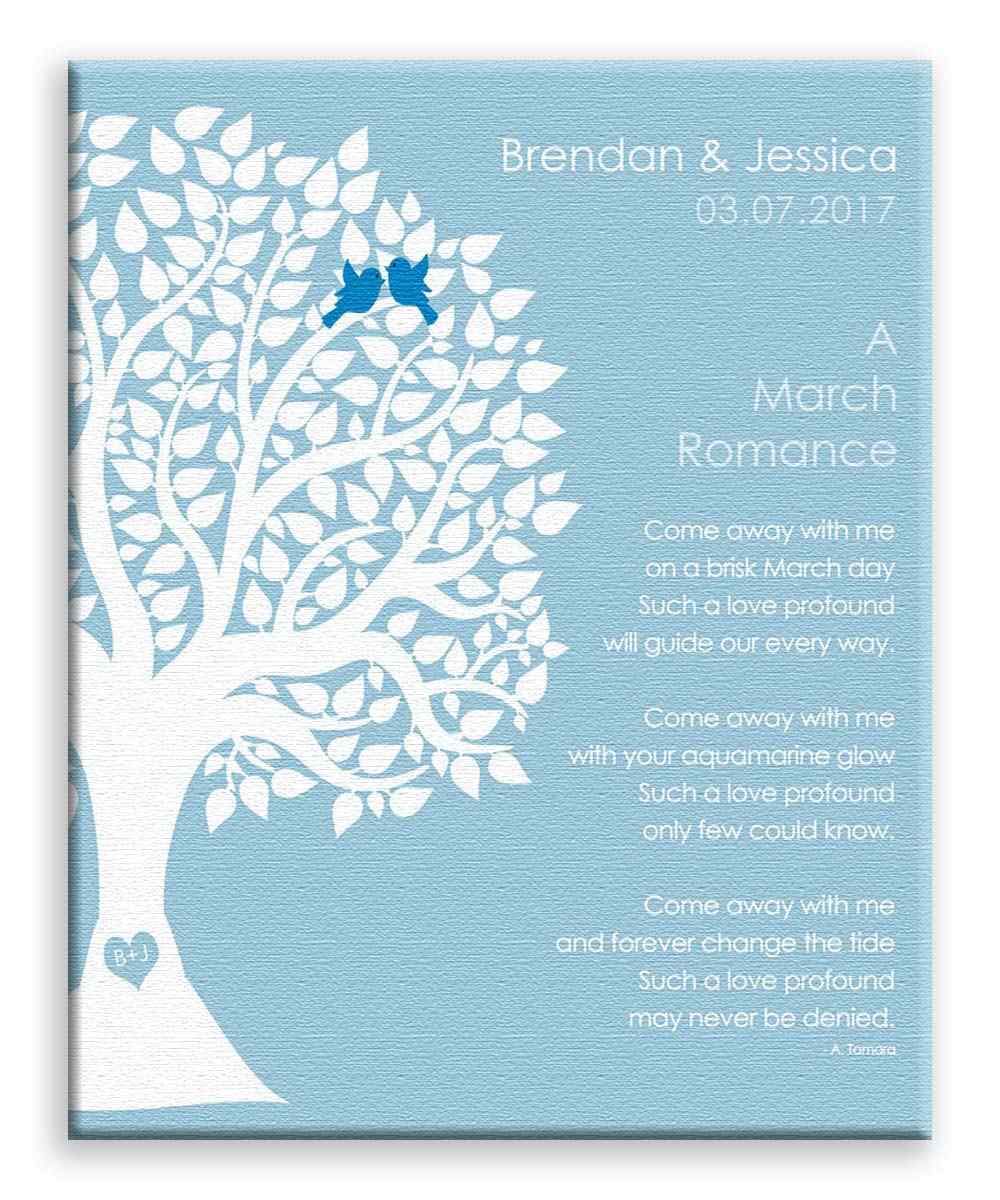 11x14 Mounted Canvas Art Print - Romantic Love Poem Personalized Engagement Gift for Couples - Perfect for Weddings, Anniversaries & Home Decor - LTC-C1703