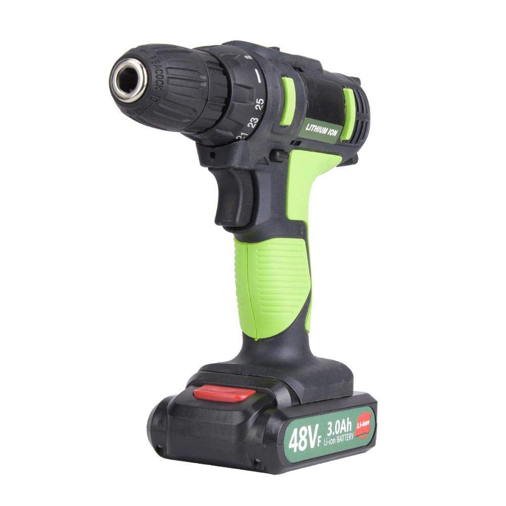 21V Lithium-Ion Cordless Drill Driver - Rechargeable Pistol Grip Power Drill with 2 Speed Settings, LED Light & Carrying Case (110-240V) - Perfect for DIY Projects, Home Repairs & Woodworking