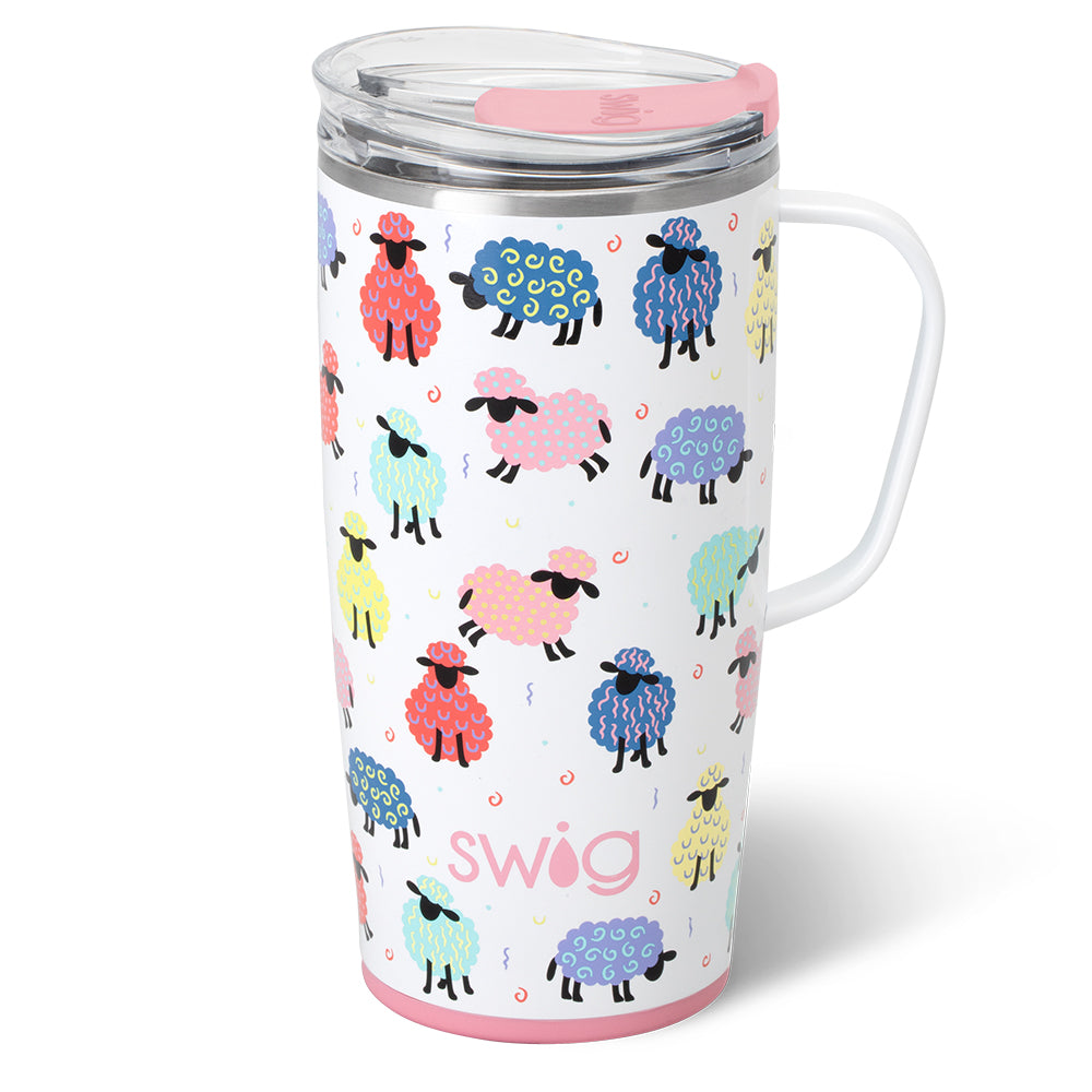 22oz Insulated Travel Mug with Leak-Proof Lid - Perfect for Coffee, Tea & Hot Drinks On-The-Go | Counting Sheep Design
