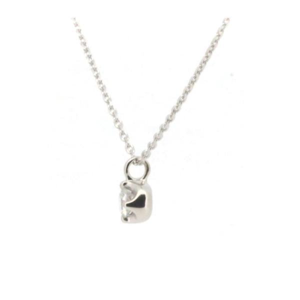 4K Diamond Necklace for Women - 10K White Gold & Silver Pendant, Pre-Owned in Excellent Condition - Perfect for Weddings, Anniversaries & Special Occasions