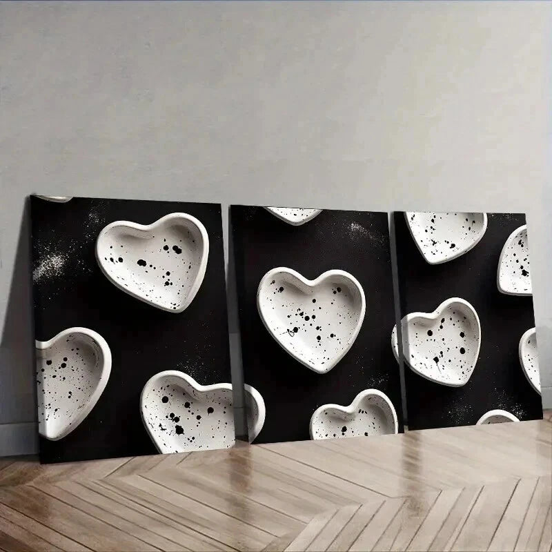 3-Piece Black Background Wall Art Set - Framed Canvas 50x70cm | High Quality Print | 100% Australian Made | Ready to Hang | Perfect for Living Room, Bedroom & Office Decor